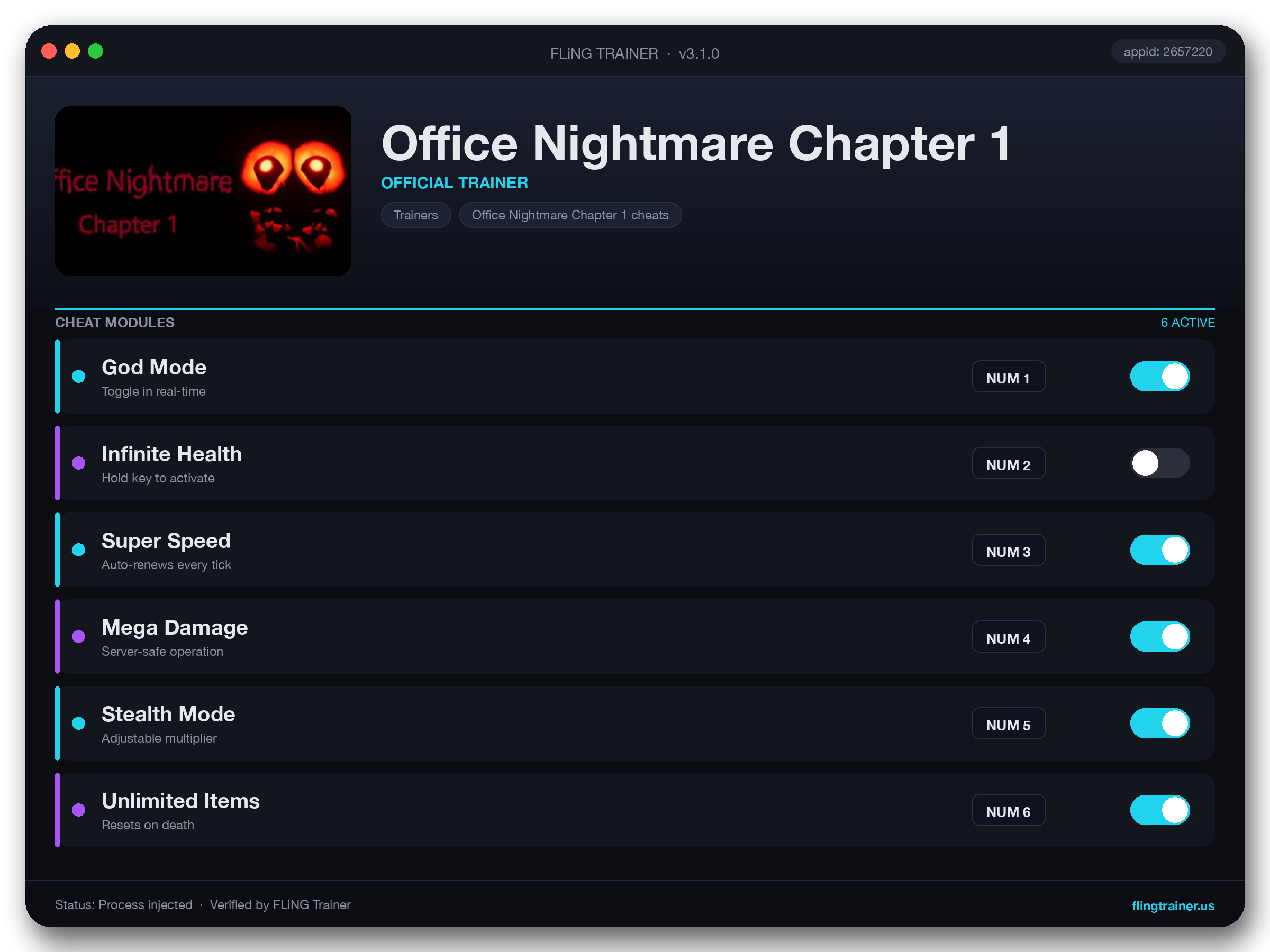 Office Nightmare Chapter 1 Trainer interface