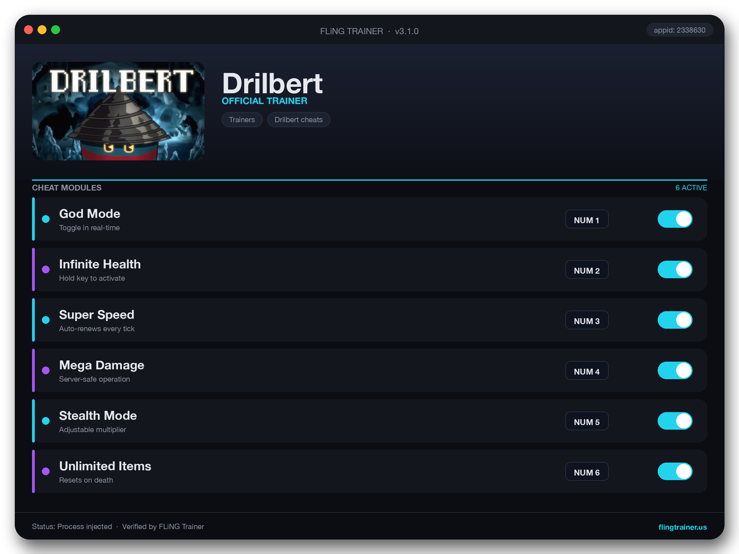 Drilbert Trainer interface
