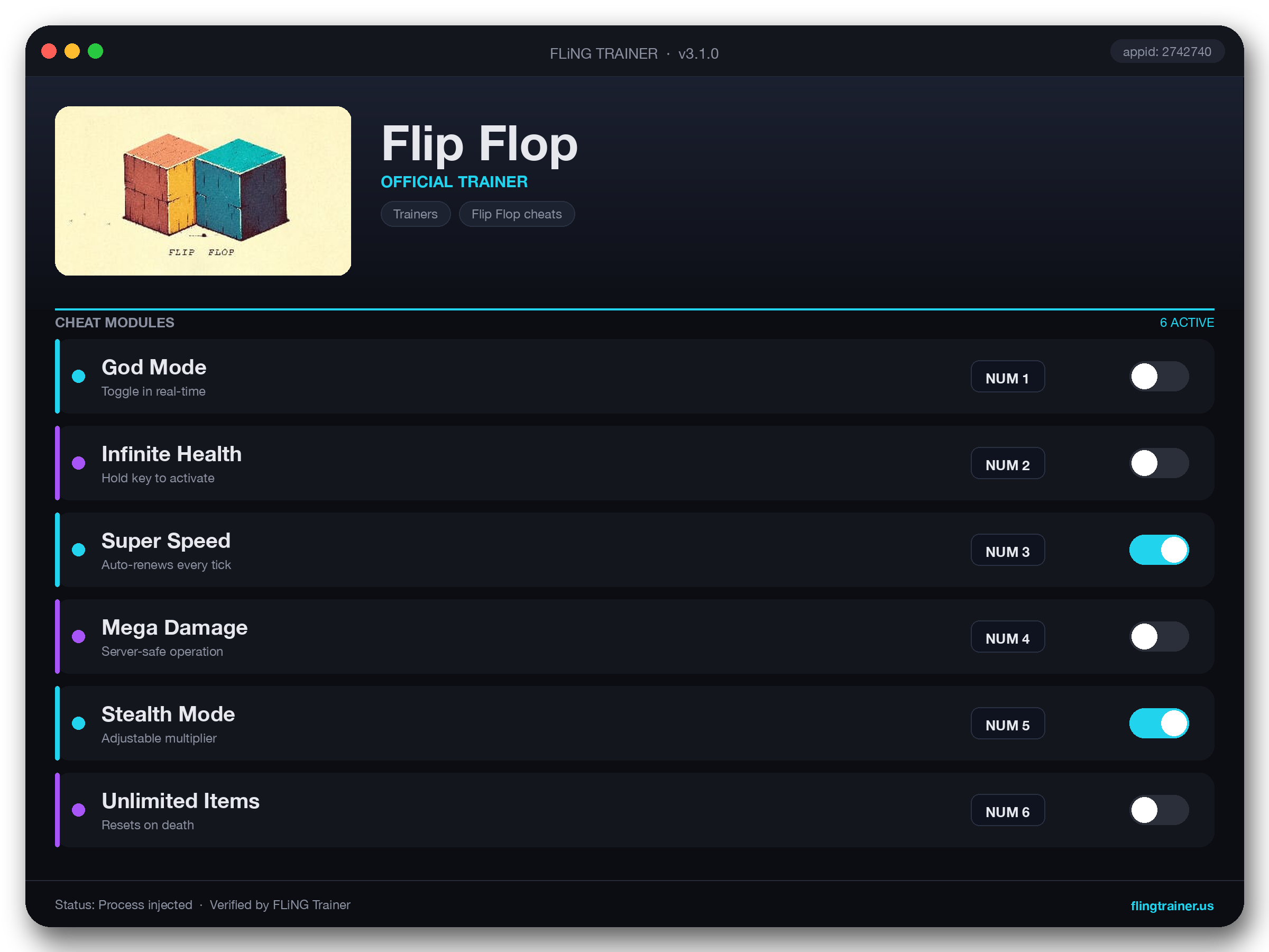 Flip Flop Trainer interface