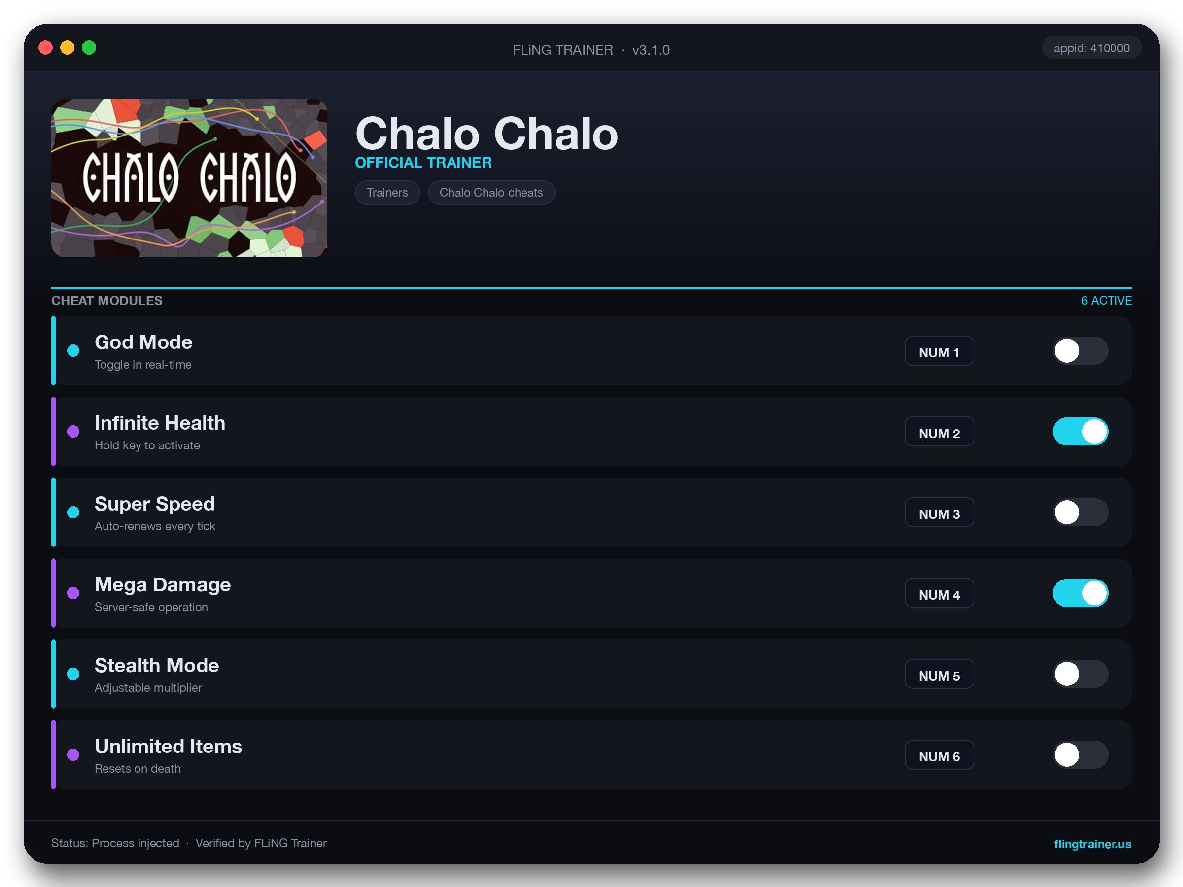 Chalo Chalo Trainer interface