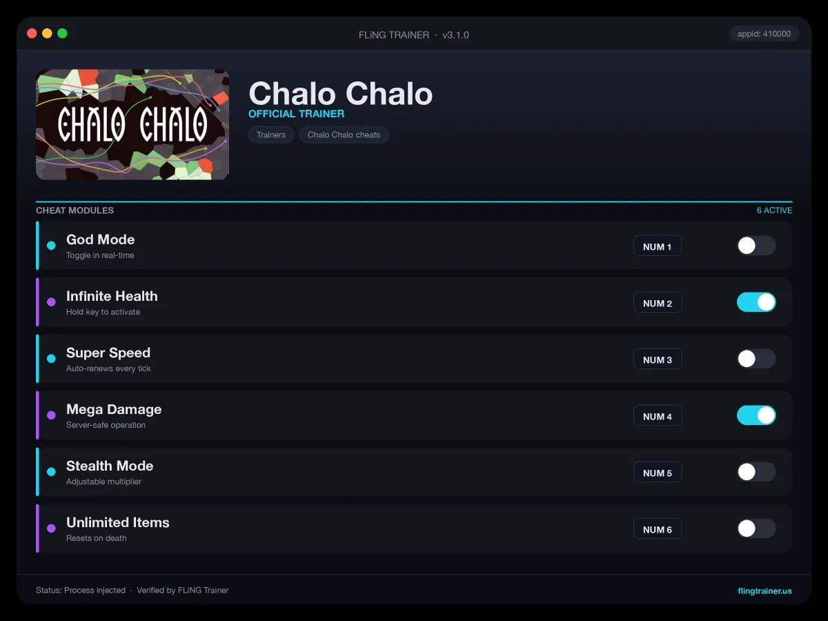Chalo Chalo Trainer interface