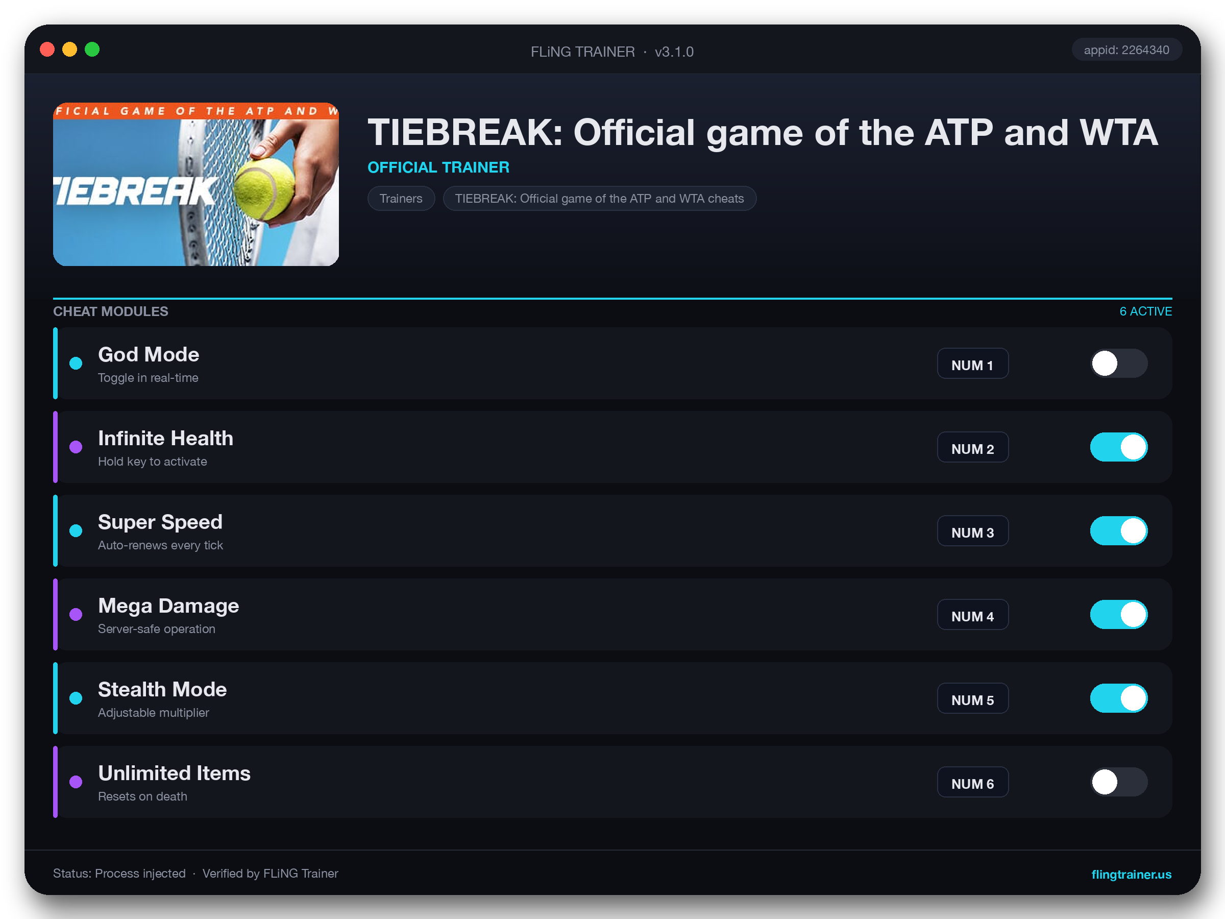 TIEBREAK: Official game of the ATP and WTA Trainer interface