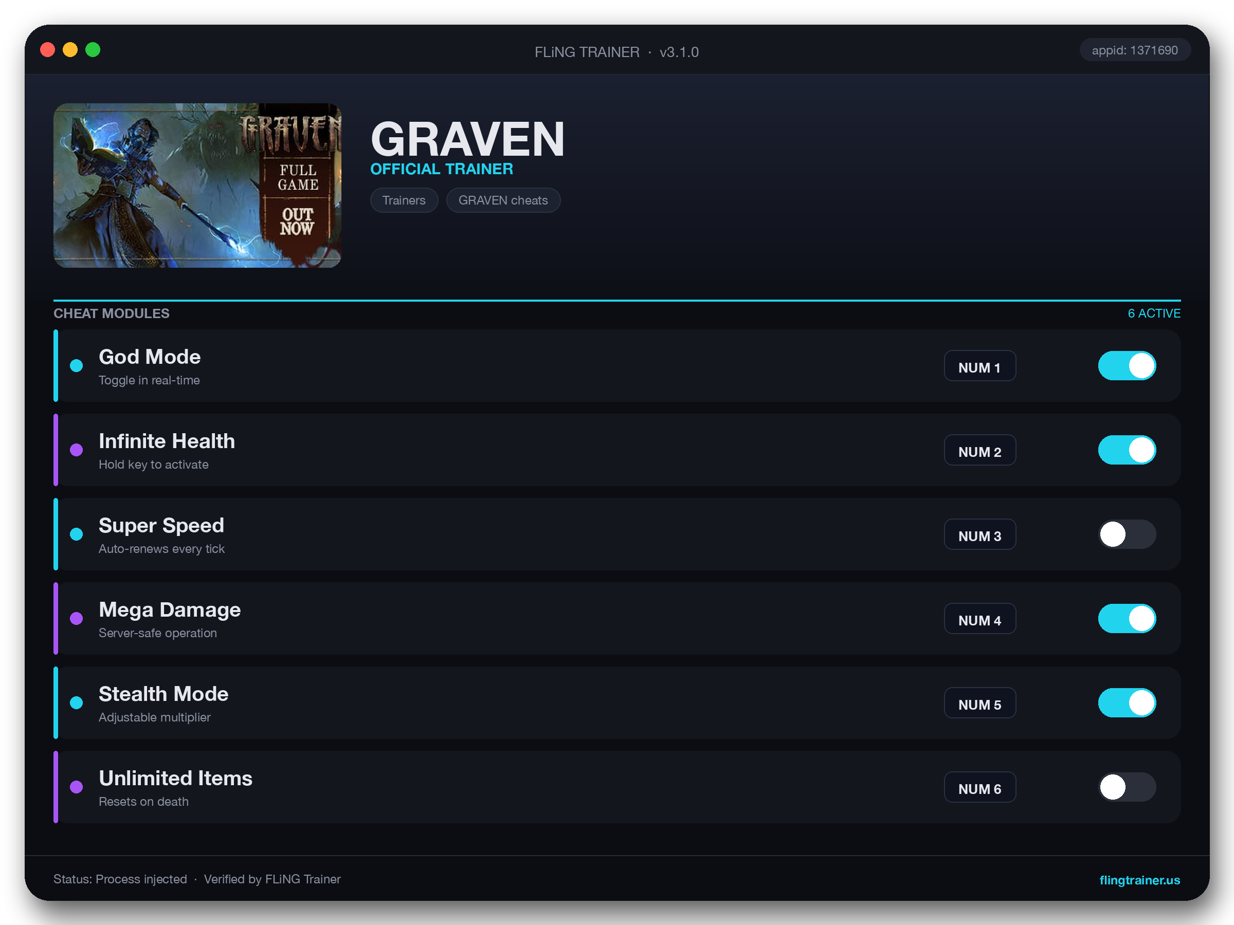 GRAVEN Trainer interface