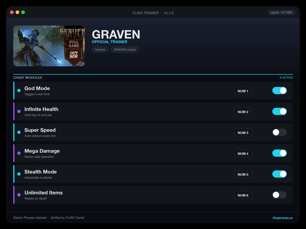 GRAVEN Trainer interface