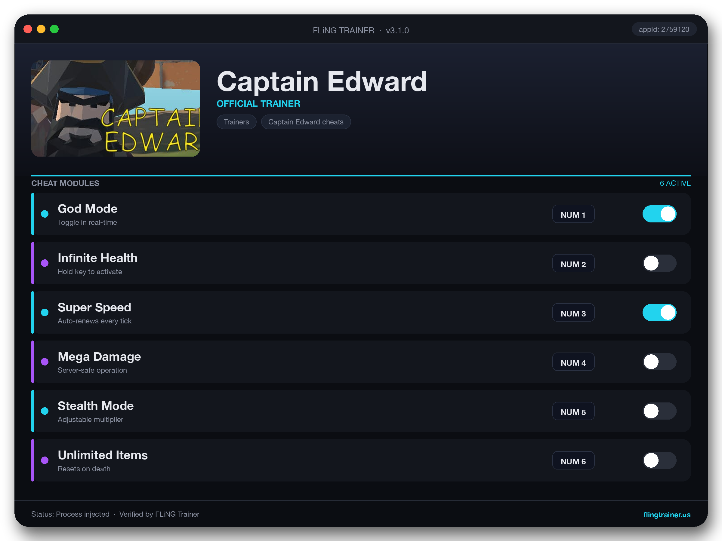 Captain Edward Trainer interface