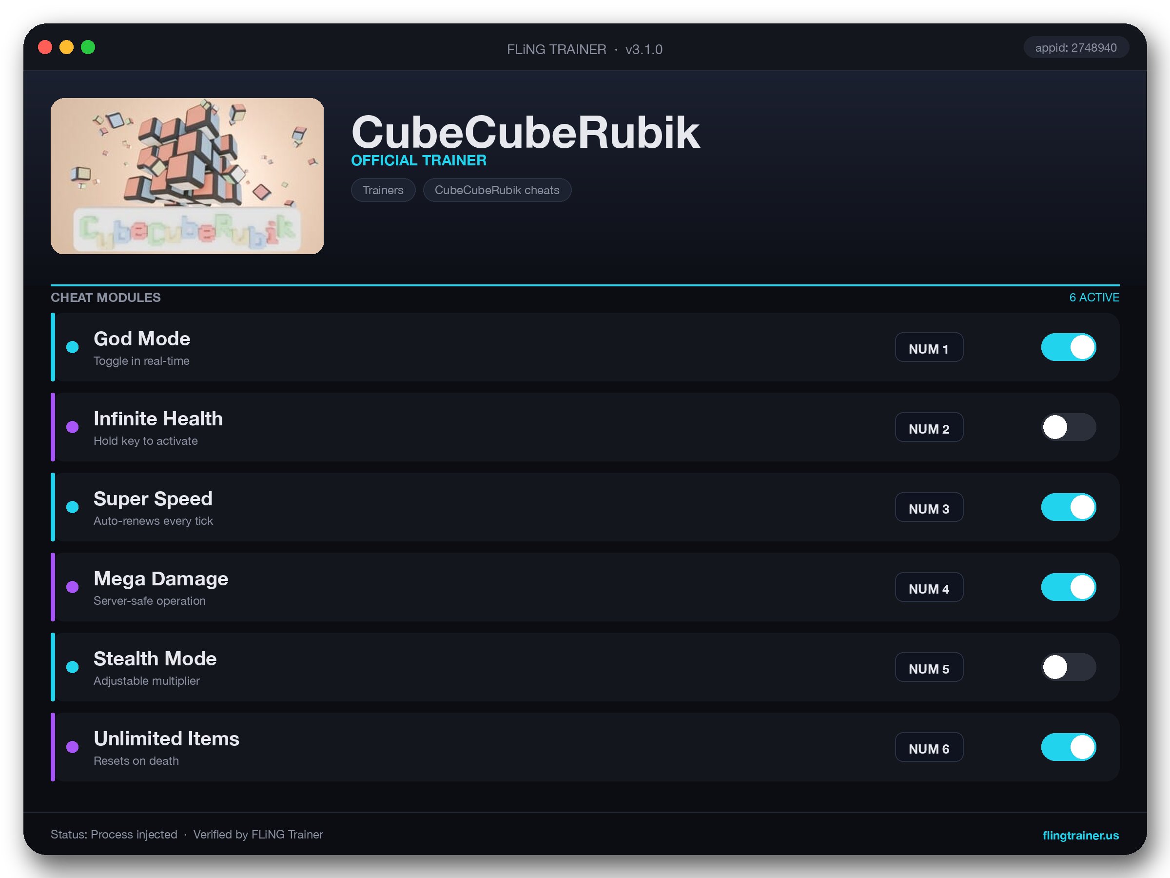 CubeCubeRubik Trainer interface