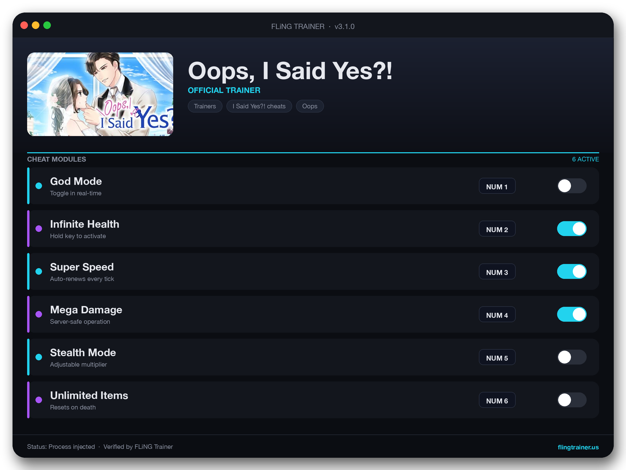 Oops, I Said Yes?! Trainer interface