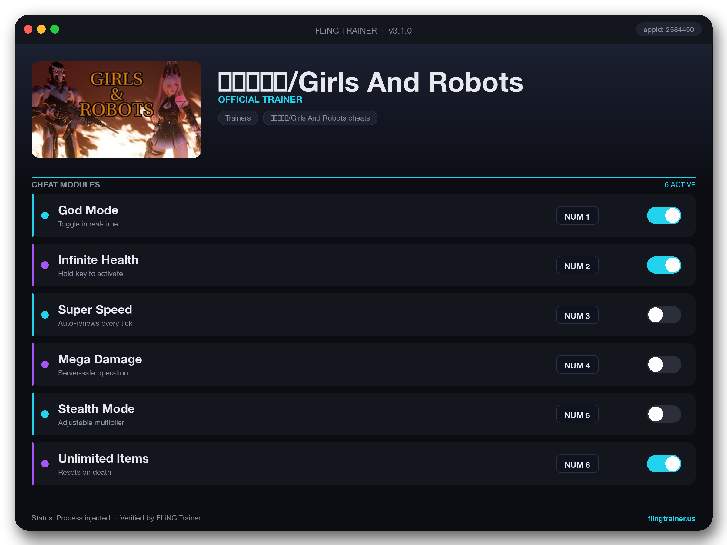 少女与机甲/Girls And Robots Trainer interface