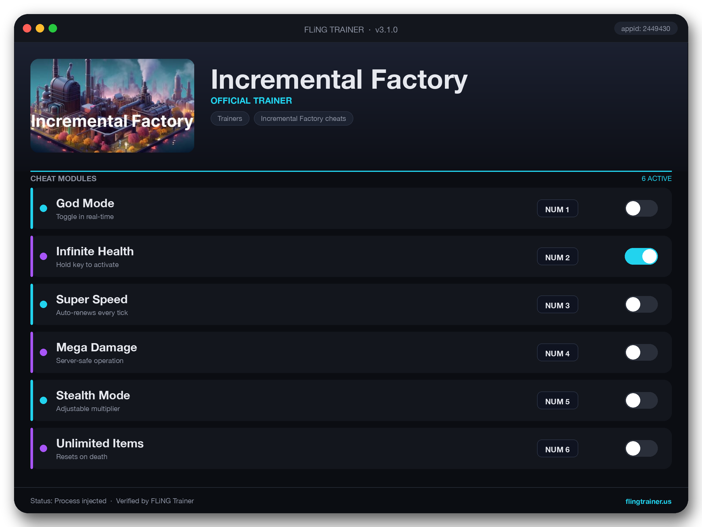 Incremental Factory Trainer interface