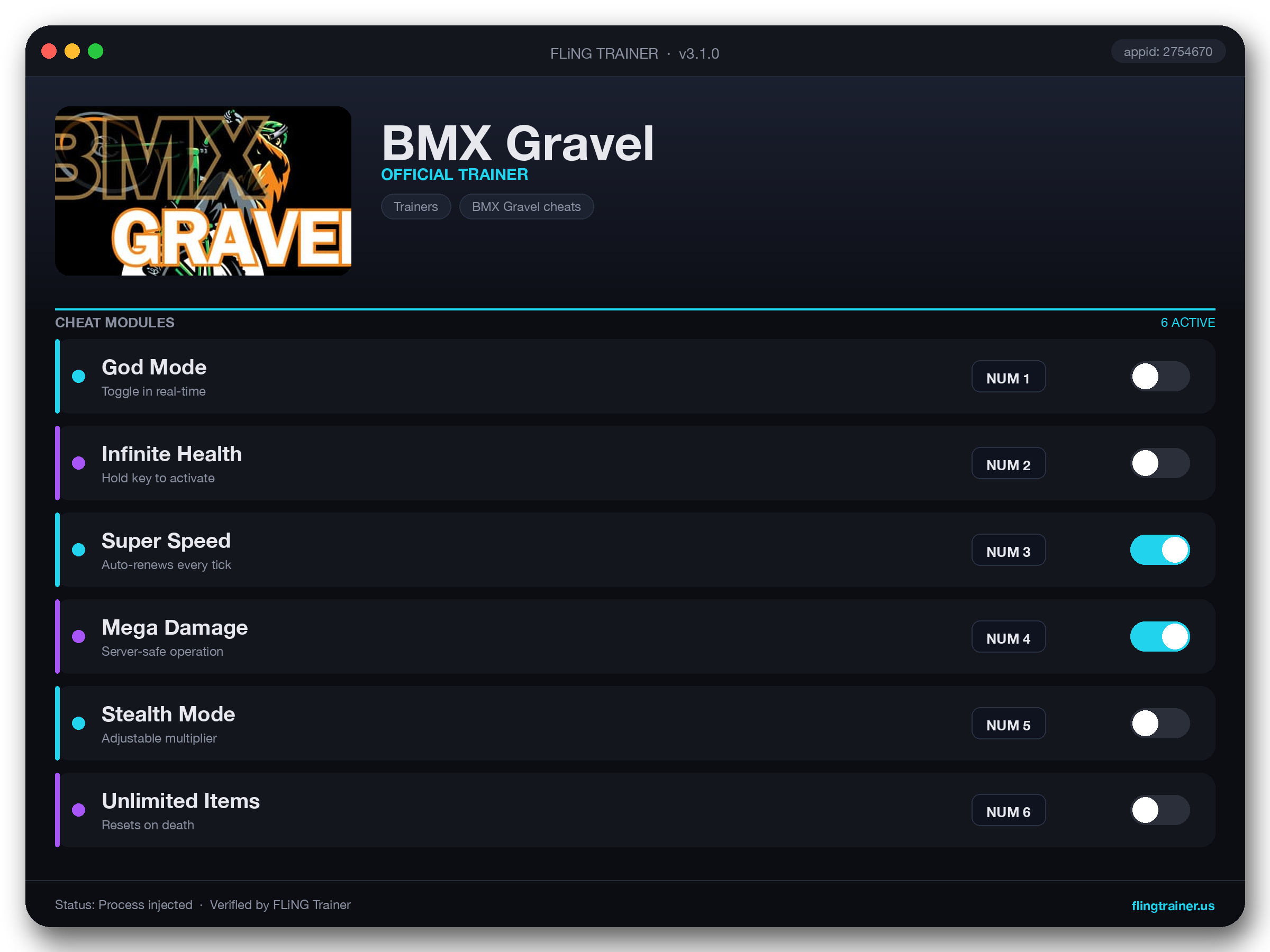 BMX Gravel Trainer interface