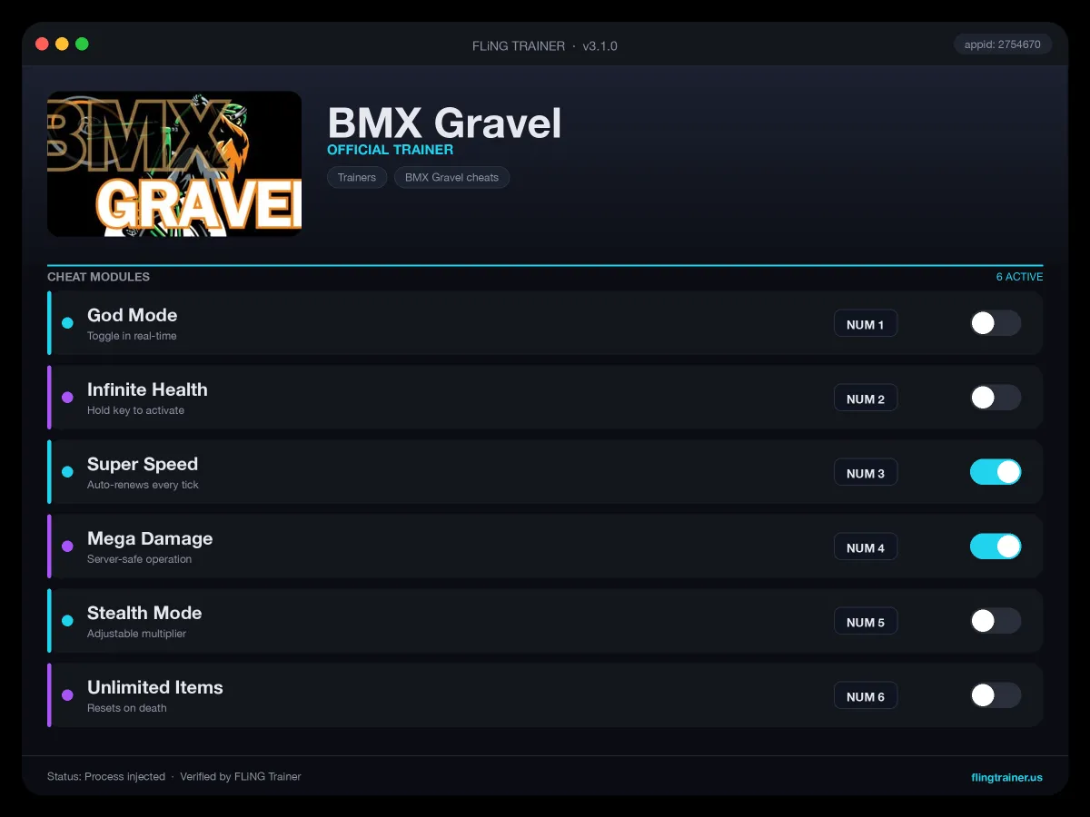 BMX Gravel Trainer interface