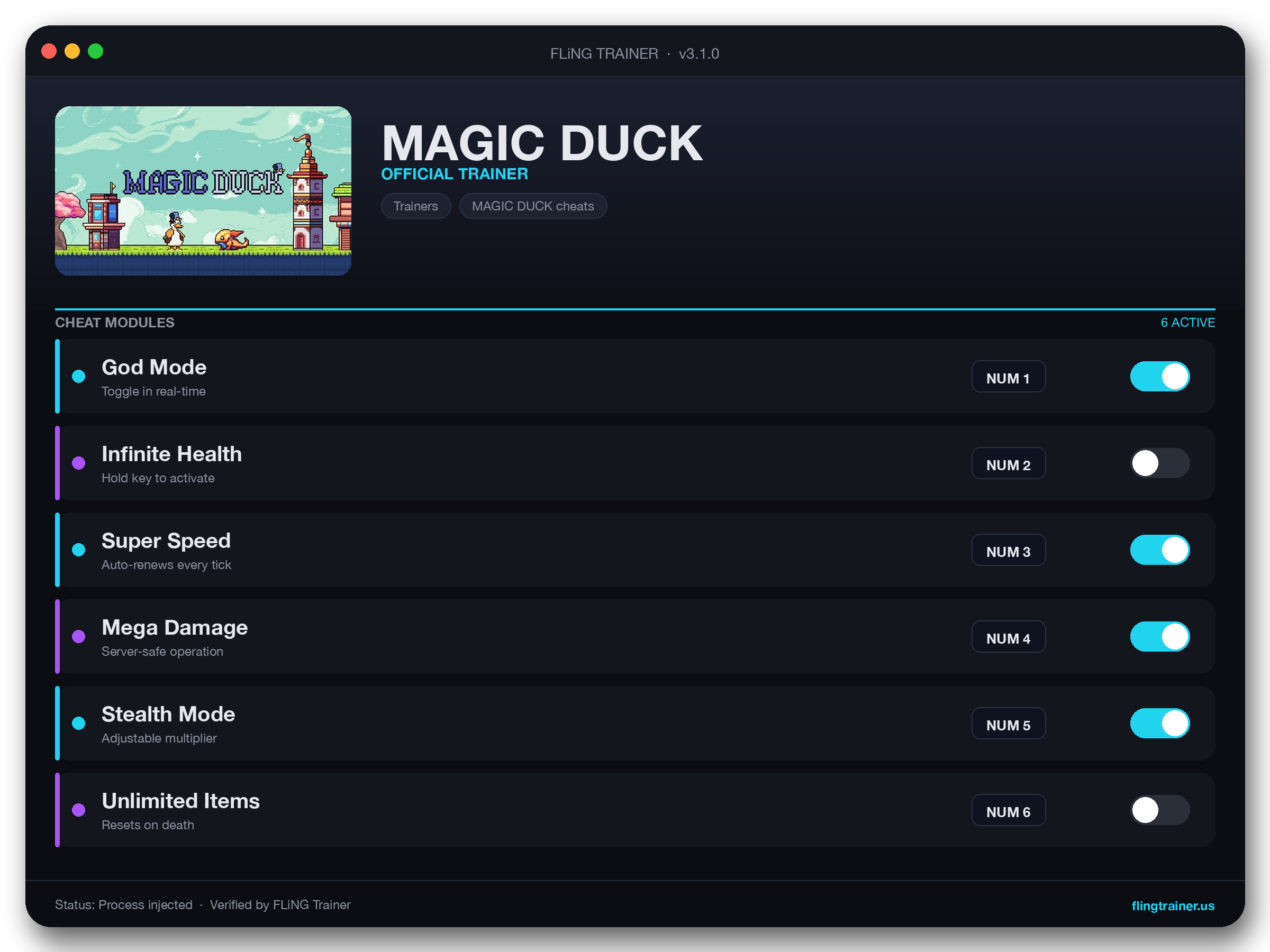 MAGIC DUCK Trainer interface