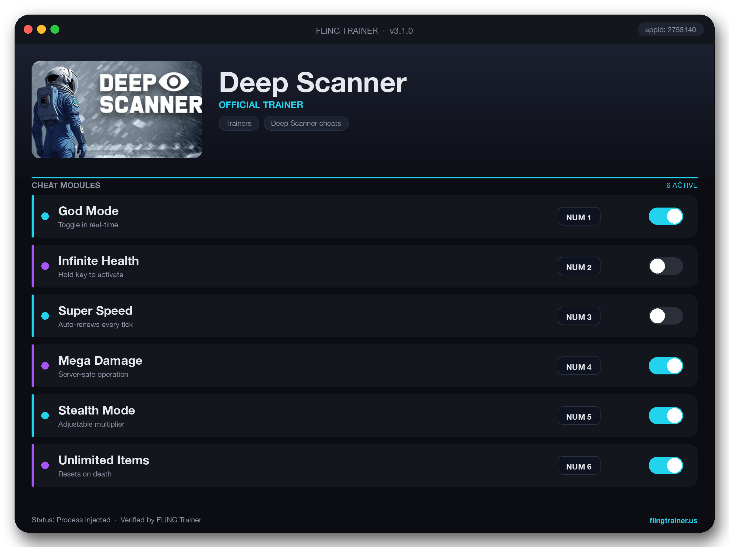 Deep Scanner Trainer interface