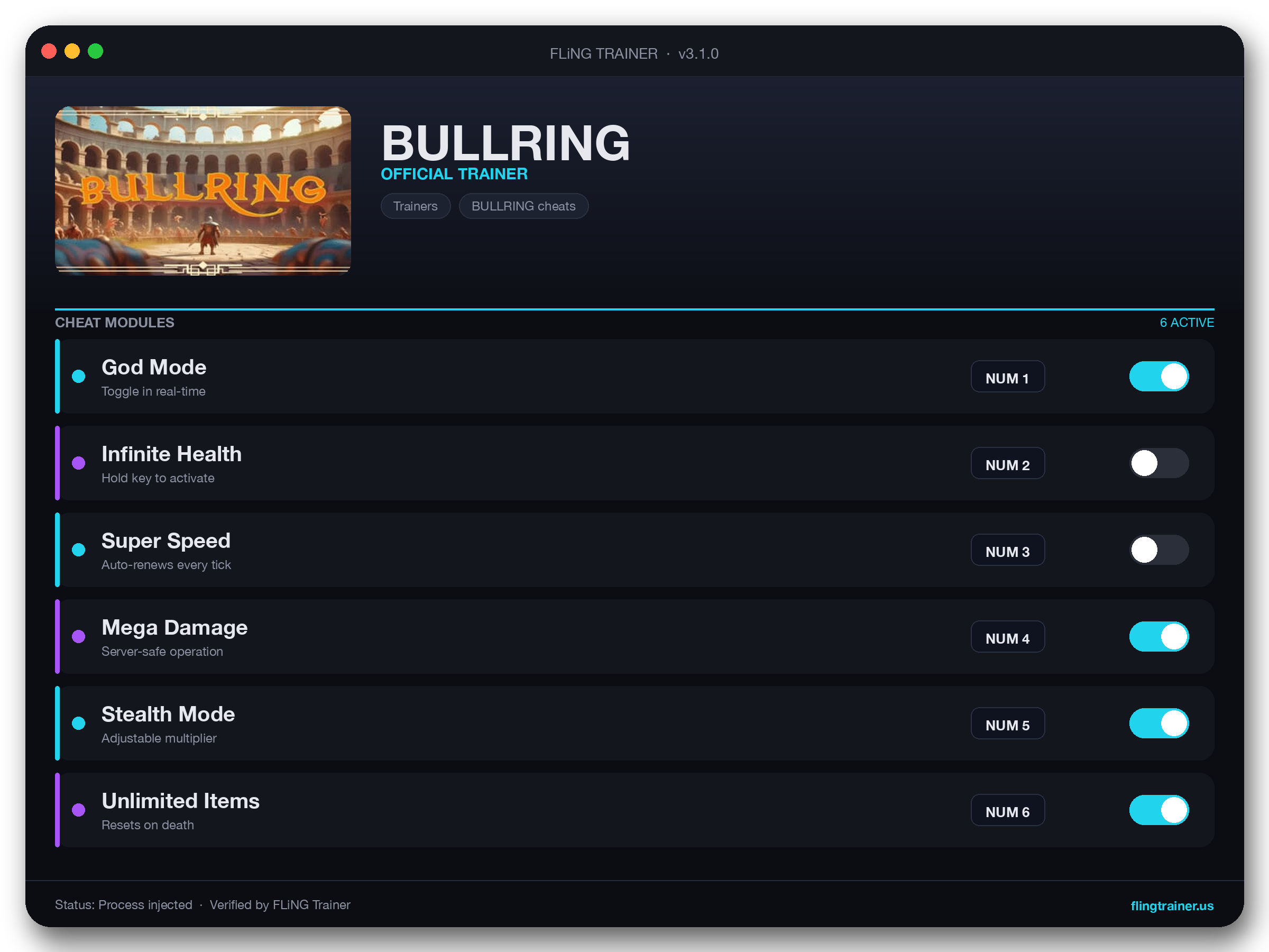 BULLRING Trainer interface