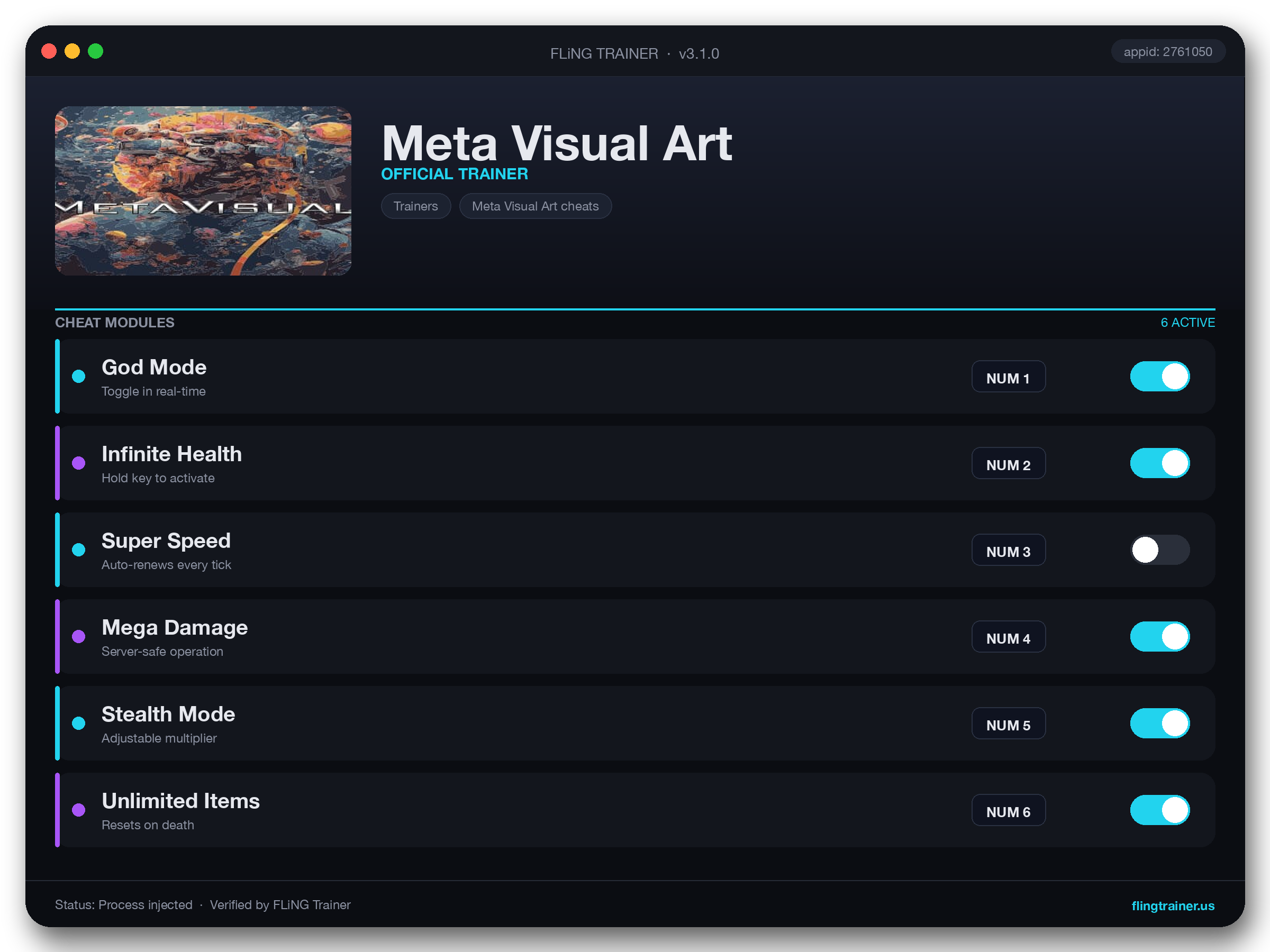 Meta Visual Art Trainer interface