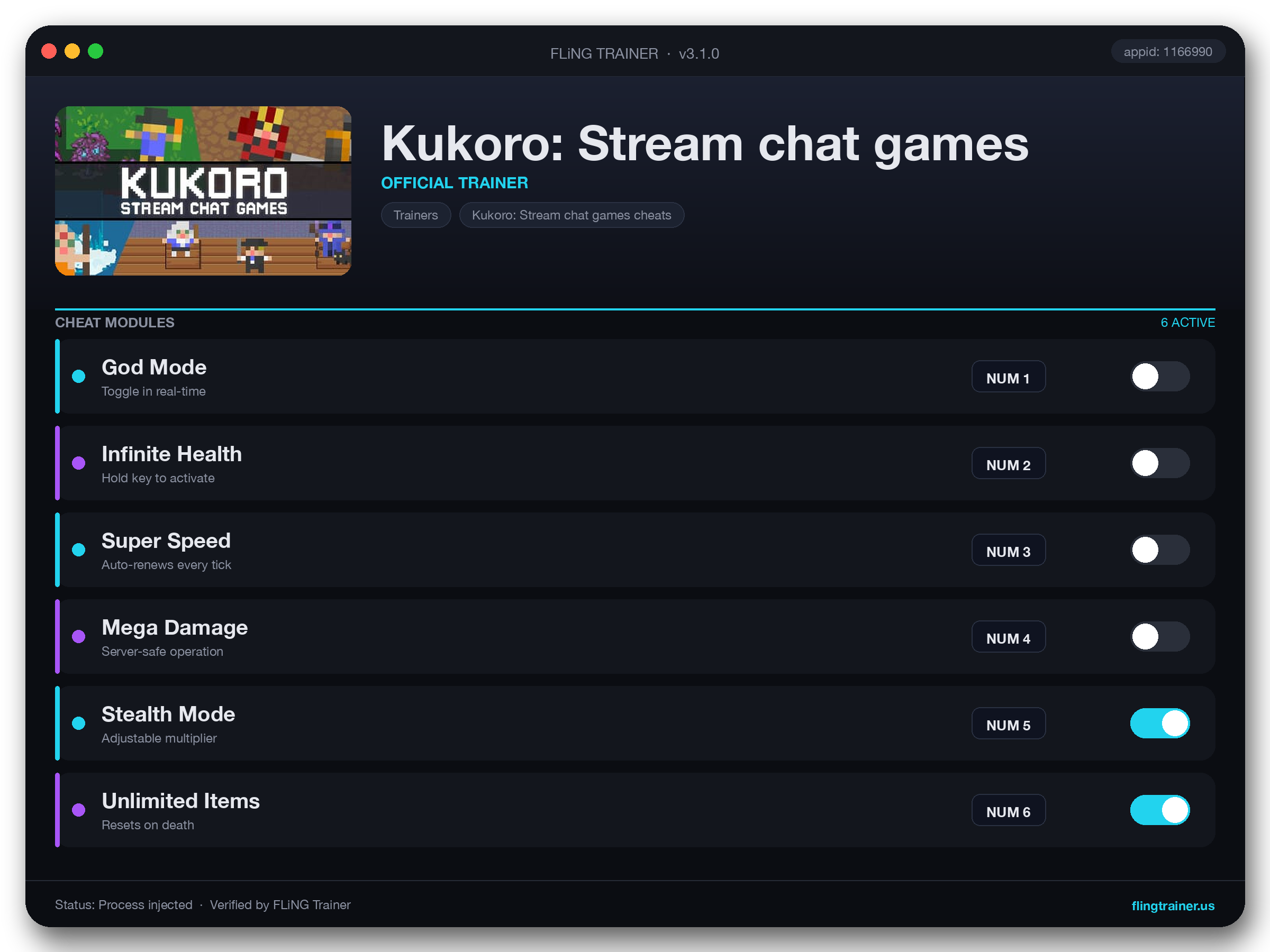 Kukoro: Stream chat games Trainer interface