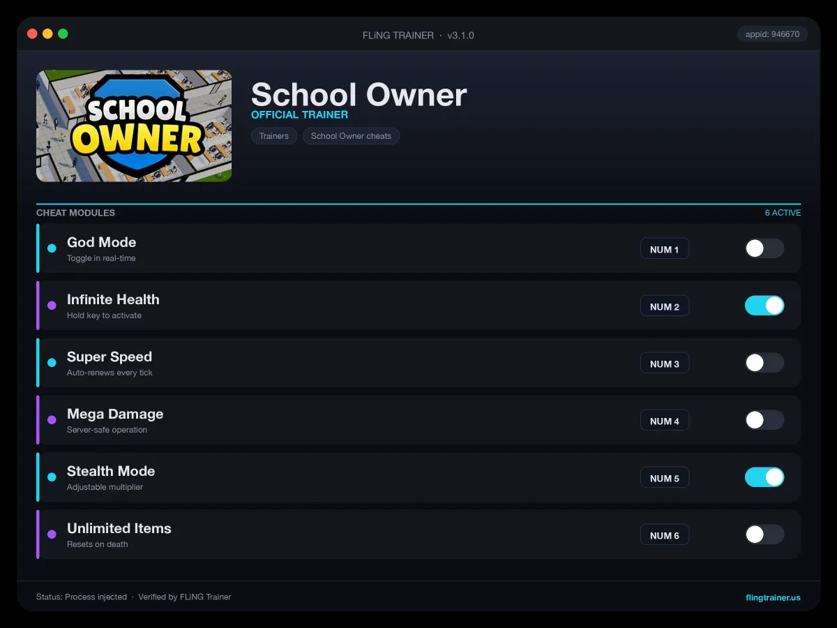 School Owner Trainer interface