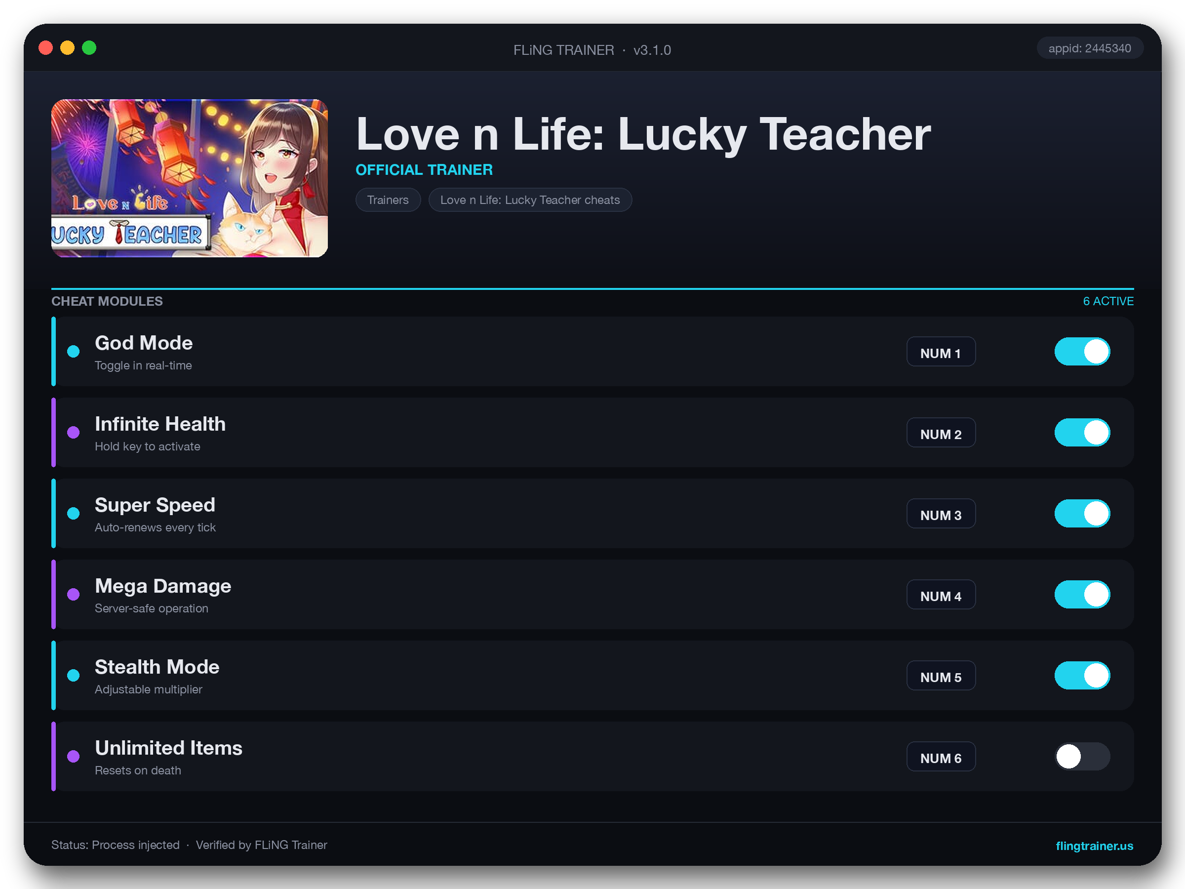 Love n Life: Lucky Teacher Trainer interface