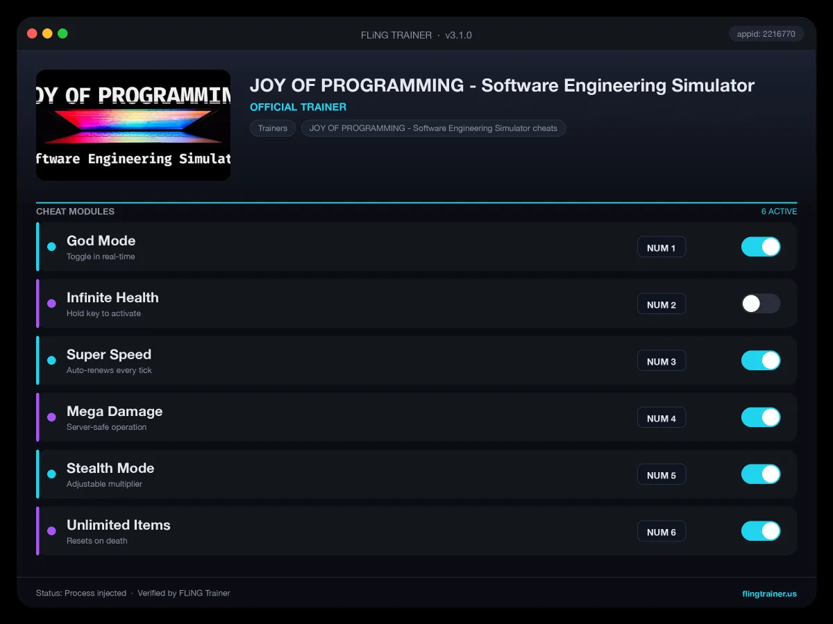 JOY OF PROGRAMMING - Software Engineering Simulator Trainer interface