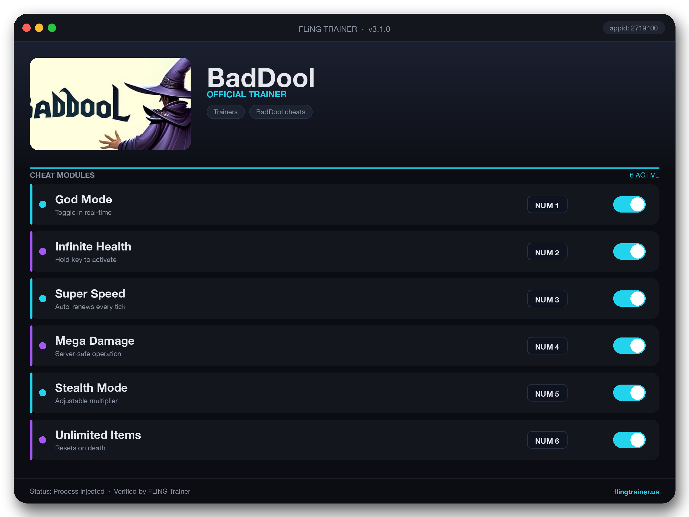 BadDool Trainer interface