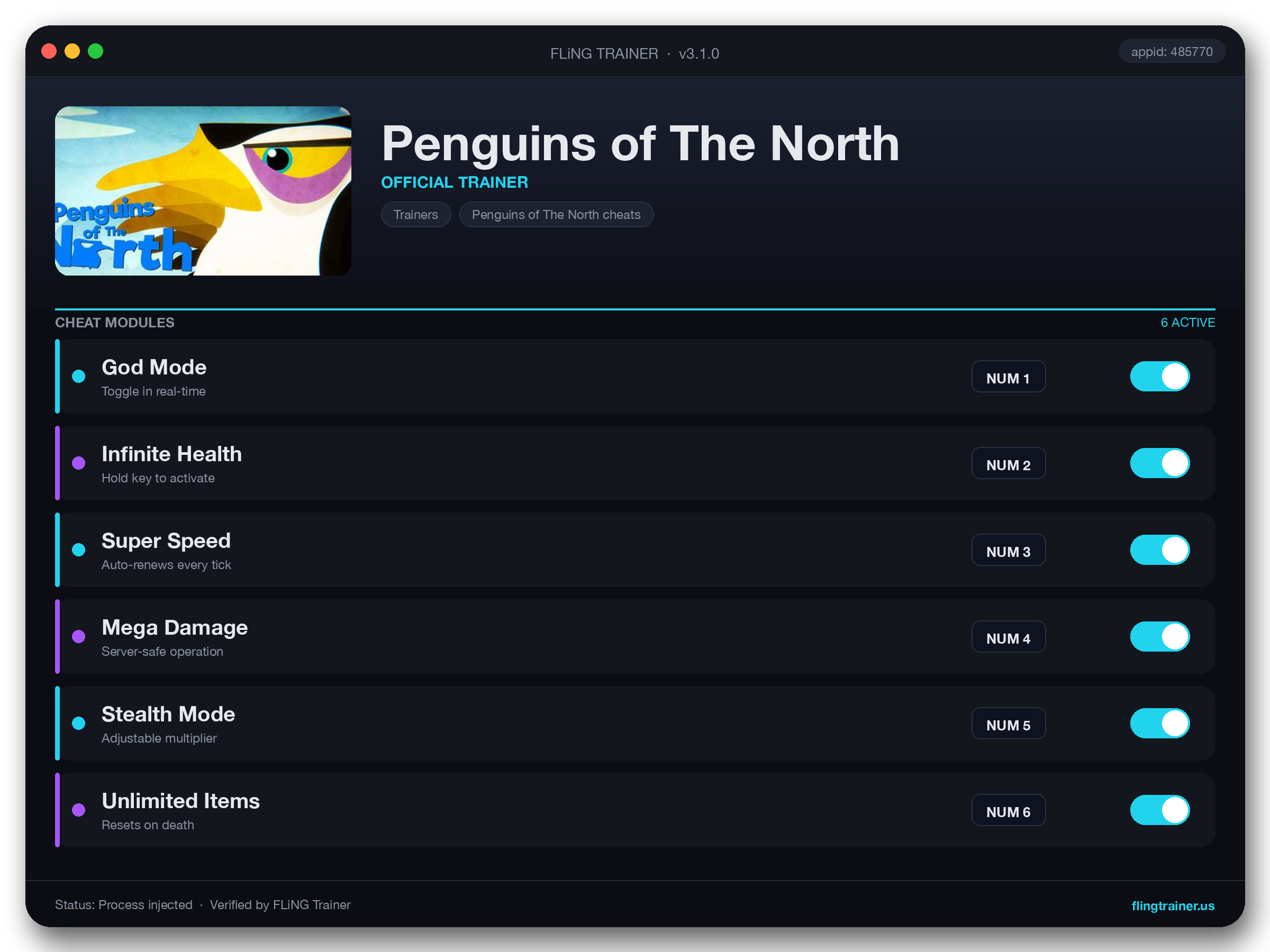 Penguins of The North Trainer interface