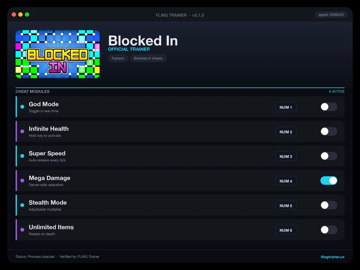 Blocked In Trainer interface