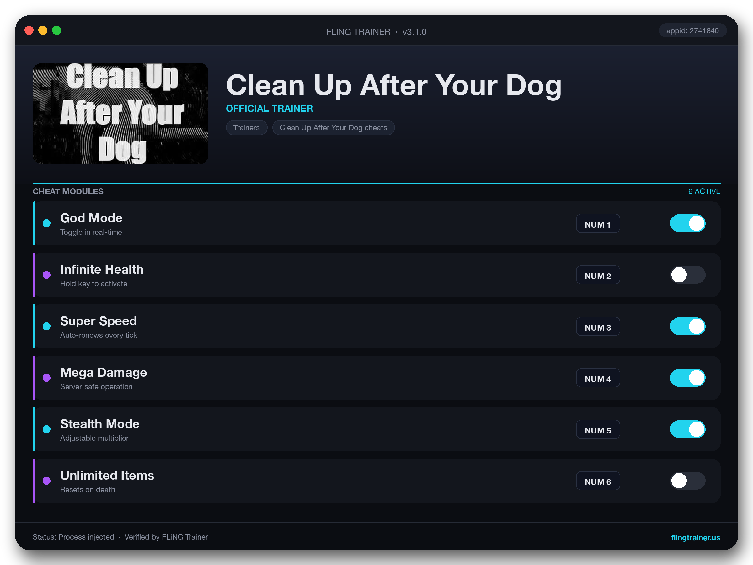 Clean Up After Your Dog Trainer interface