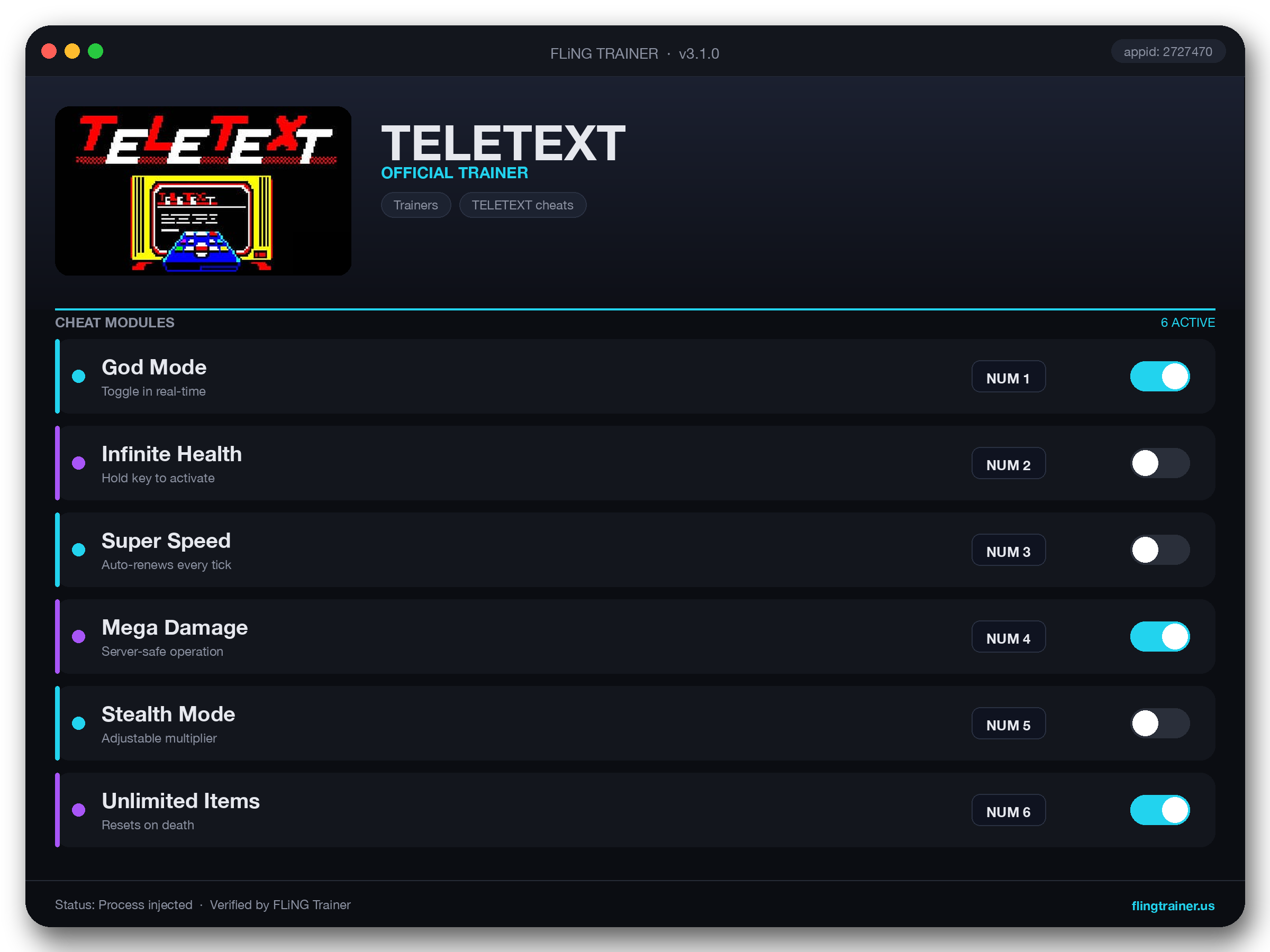 TELETEXT Trainer interface