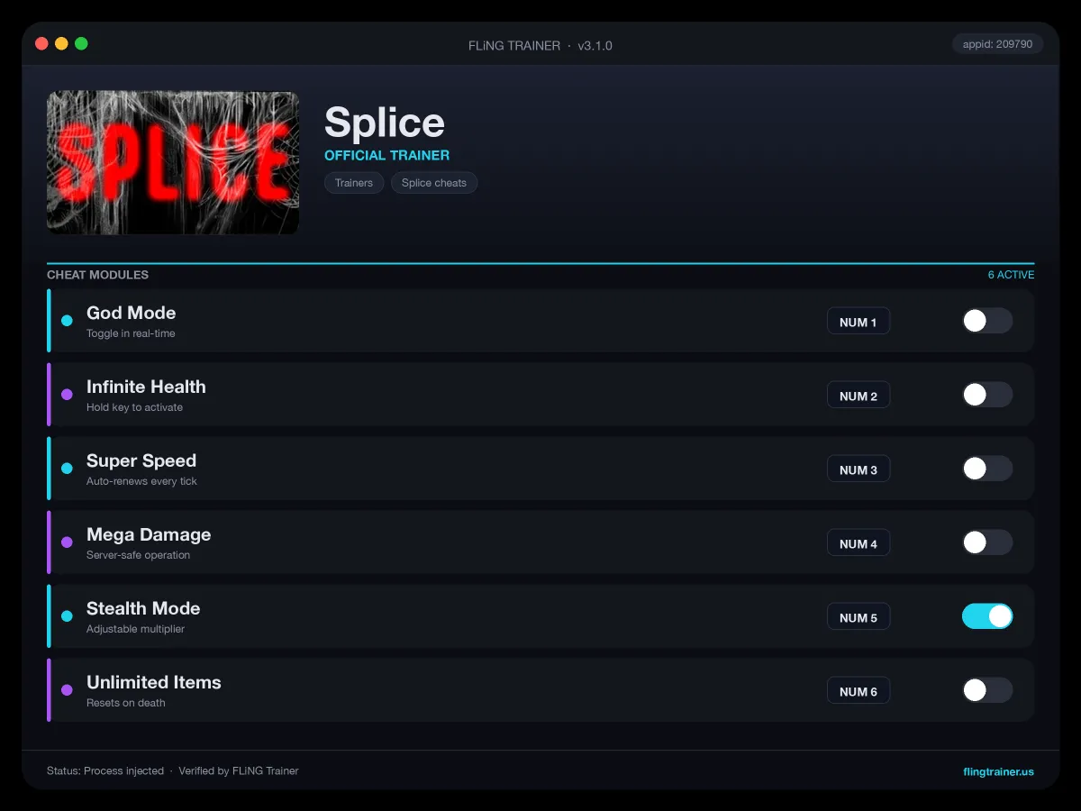 Splice Trainer interface