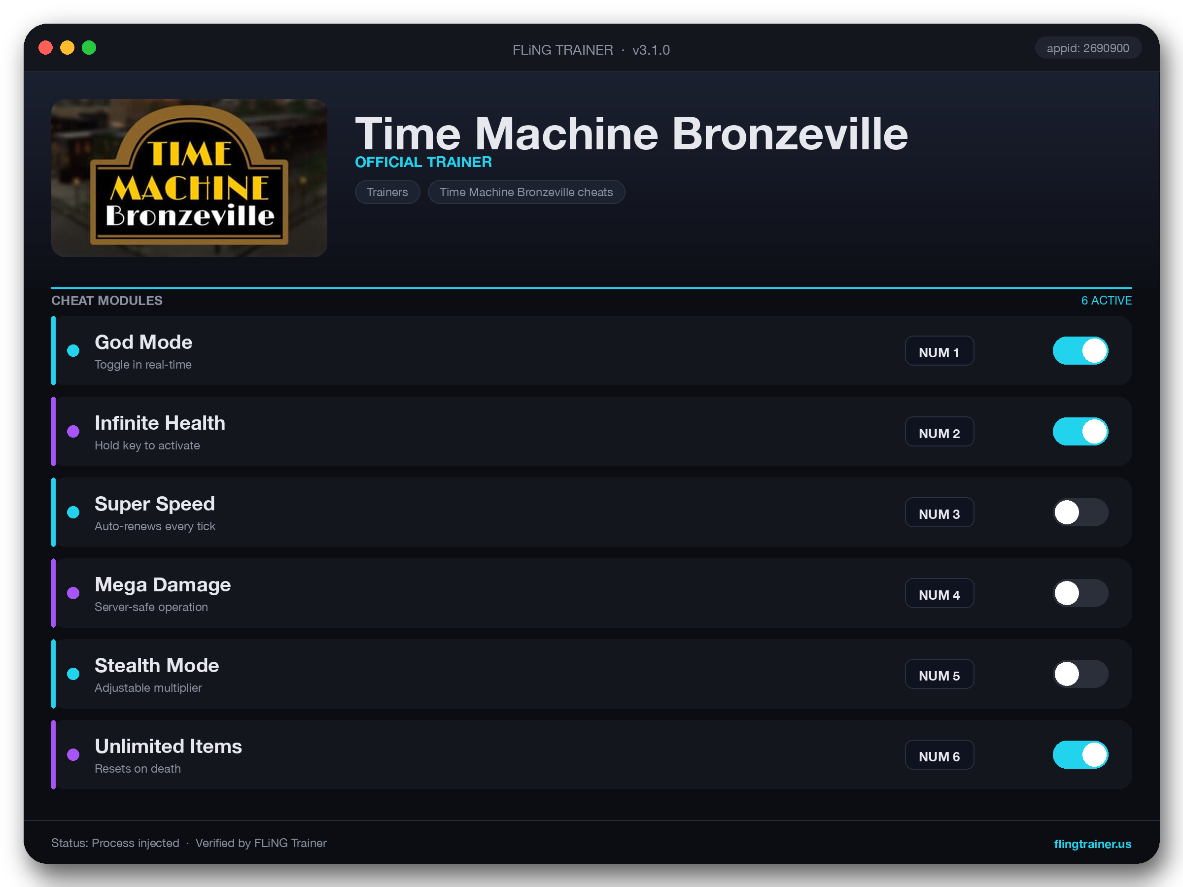 Time Machine Bronzeville Trainer interface