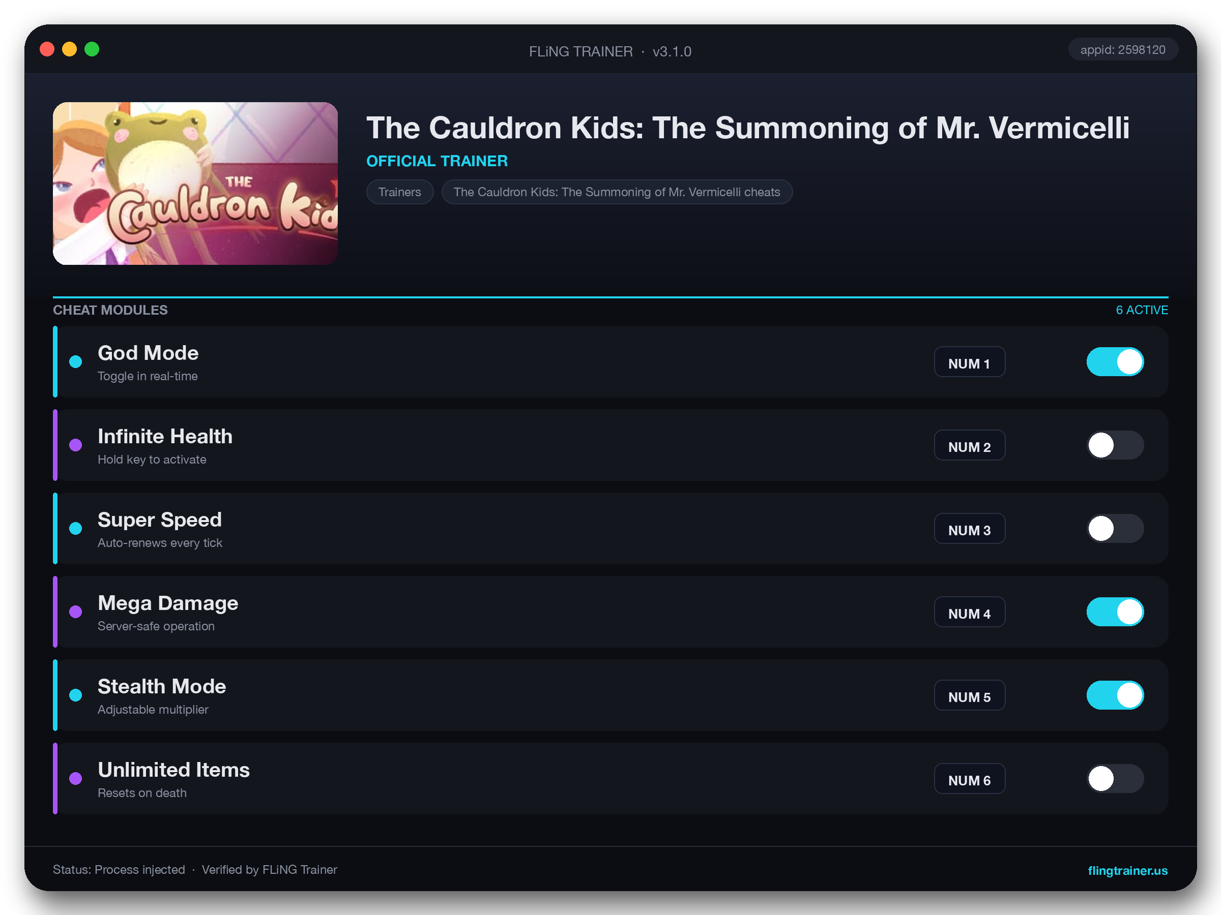 The Cauldron Kids: The Summoning of Mr. Vermicelli Trainer interface