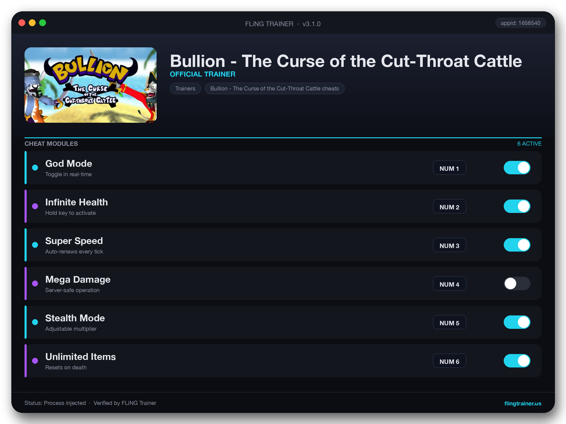 Bullion - The Curse of the Cut-Throat Cattle Trainer interface