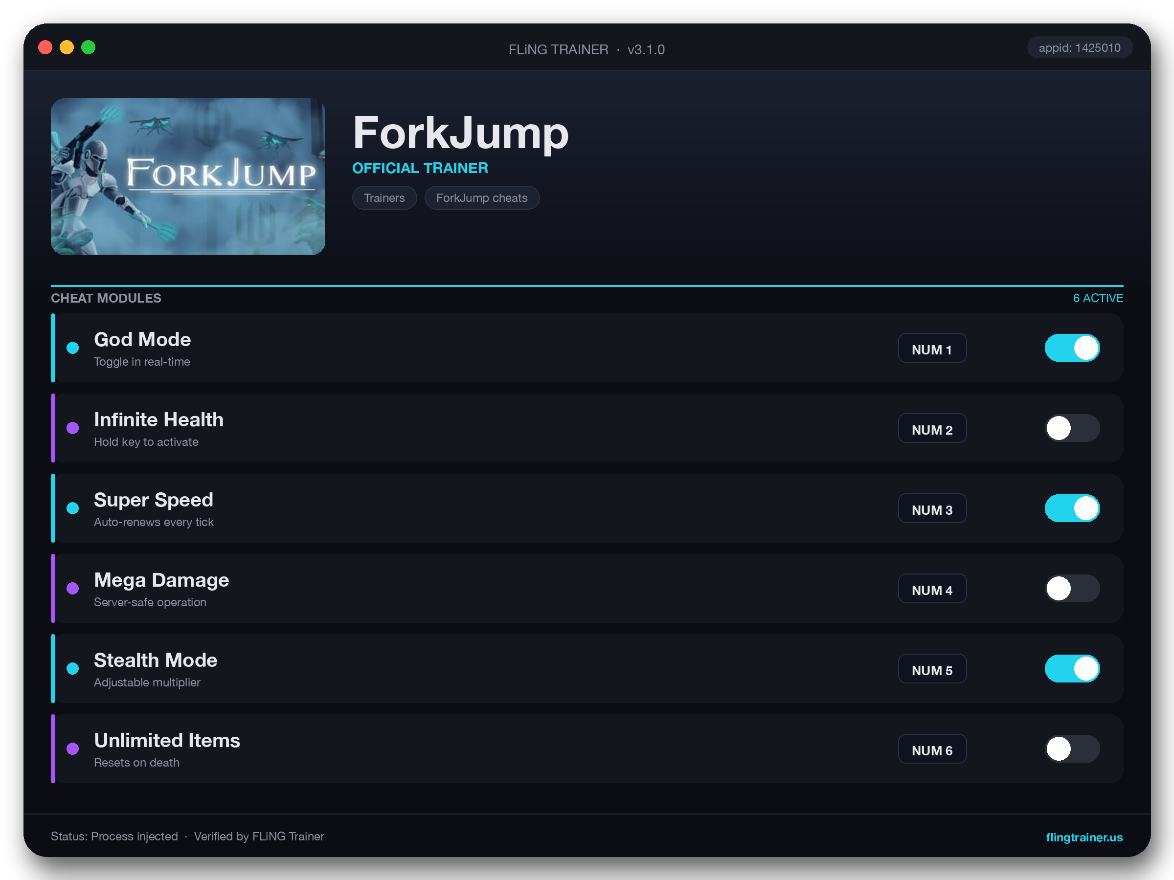 ForkJump Trainer interface