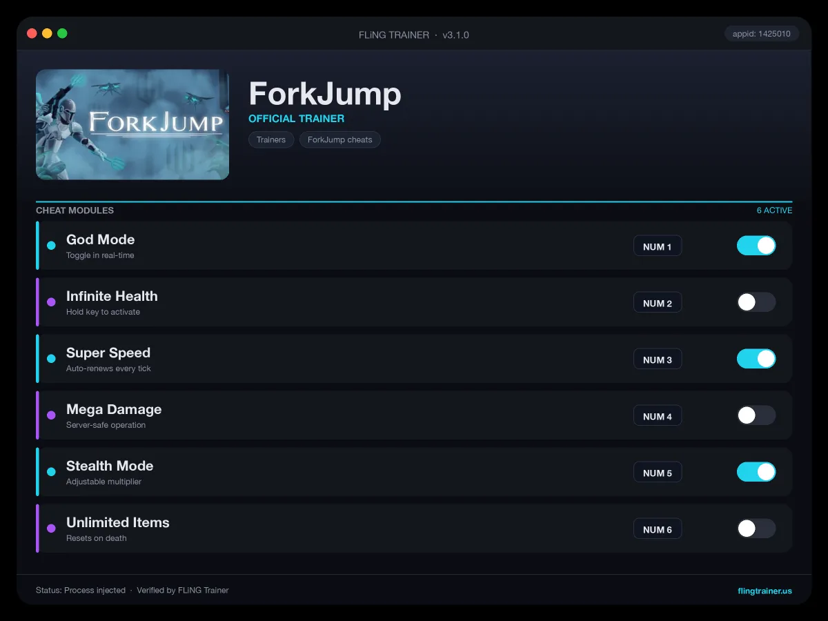 ForkJump Trainer interface