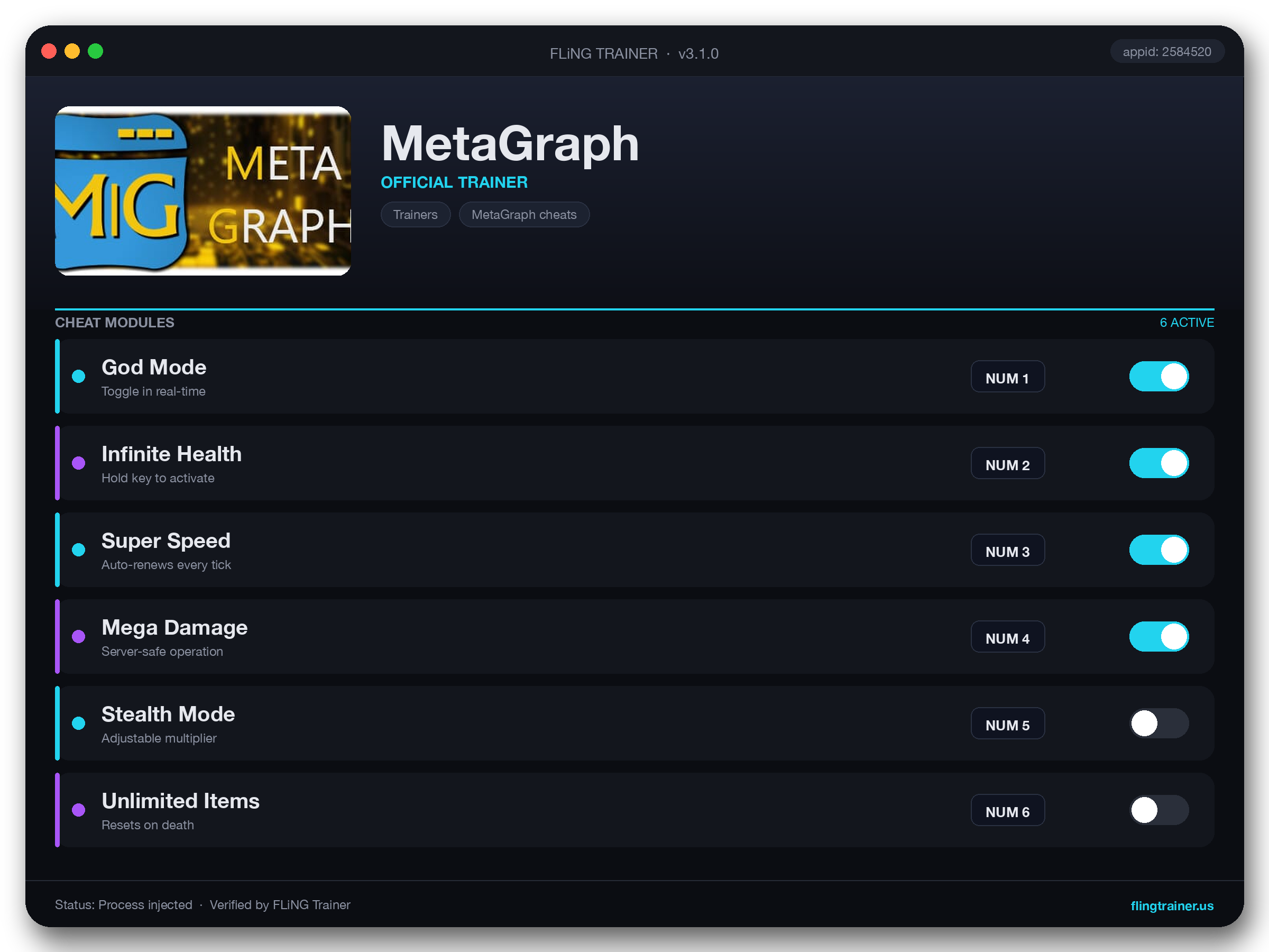 MetaGraph Trainer interface