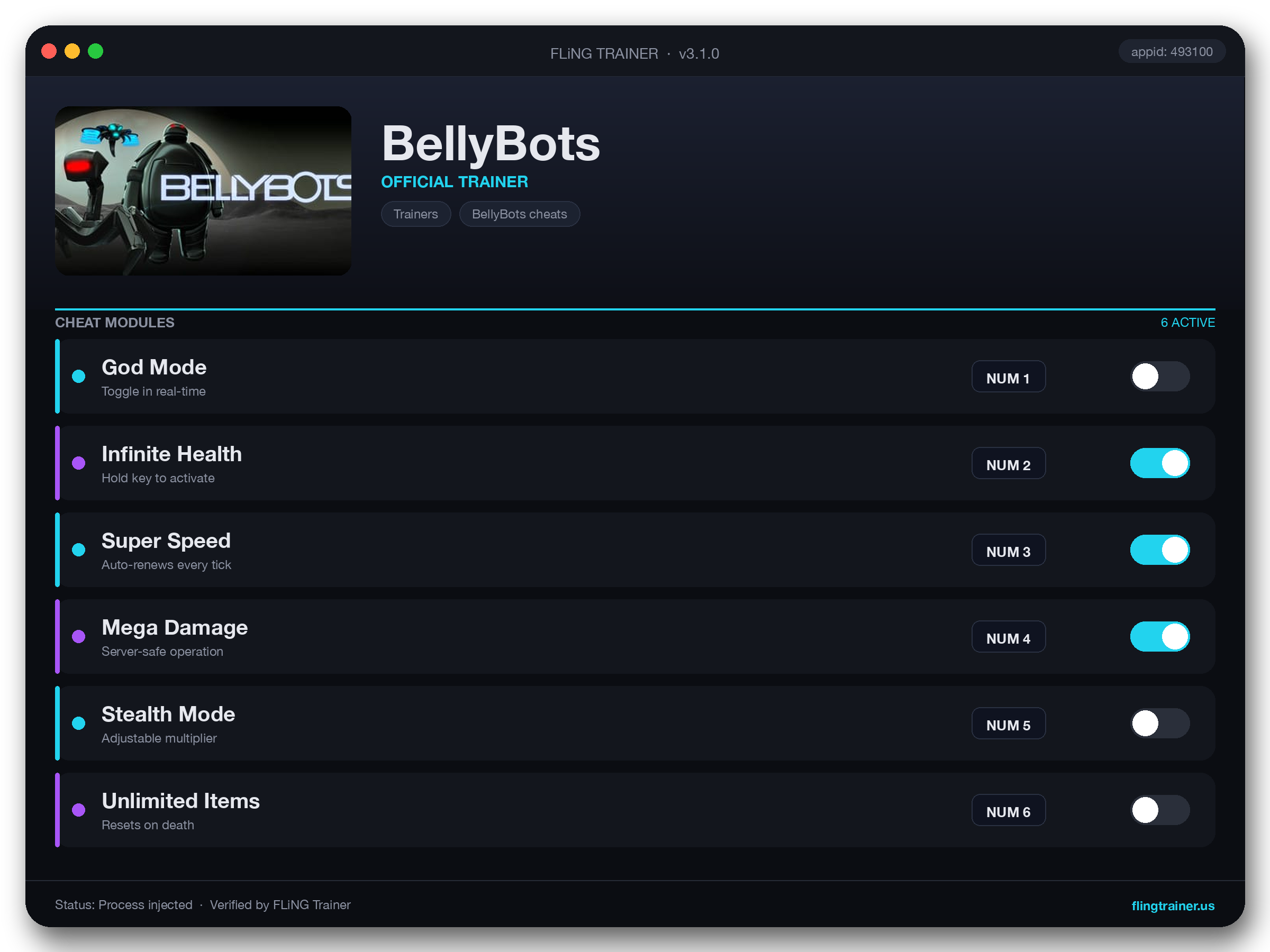 BellyBots Trainer interface