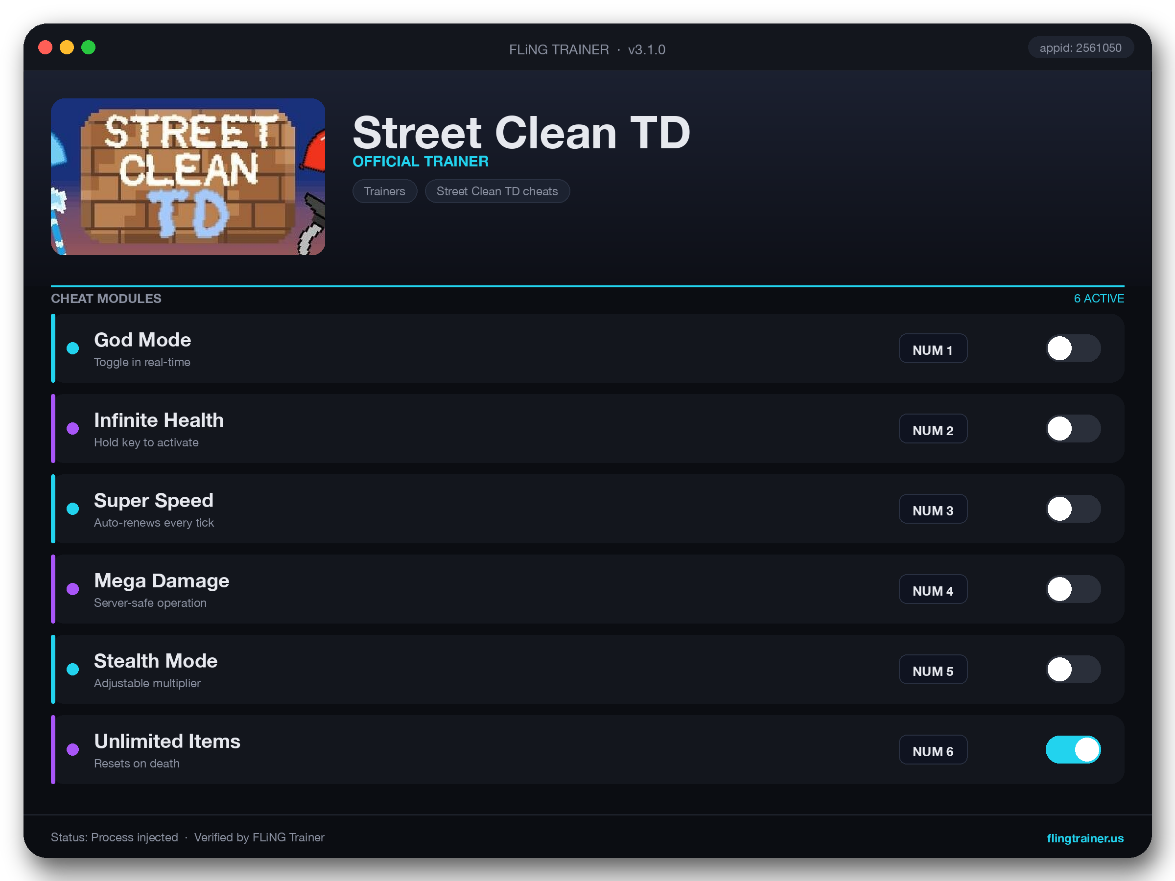 Street Clean TD Trainer interface