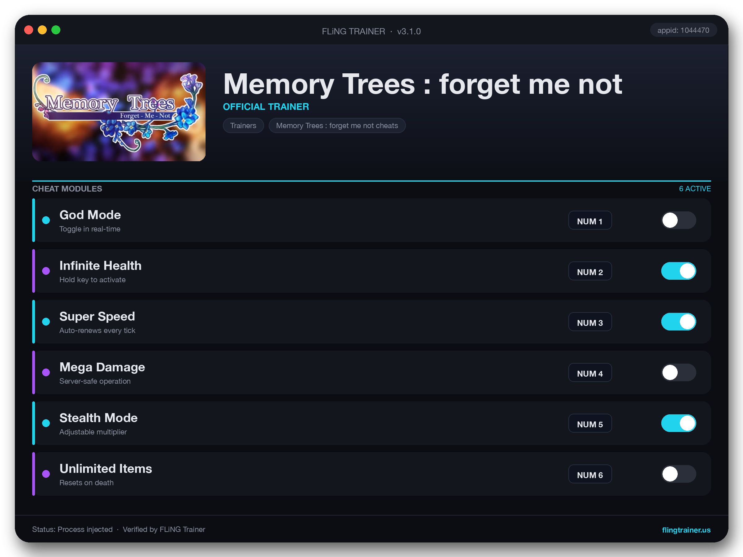 Memory Trees : forget me not Trainer interface