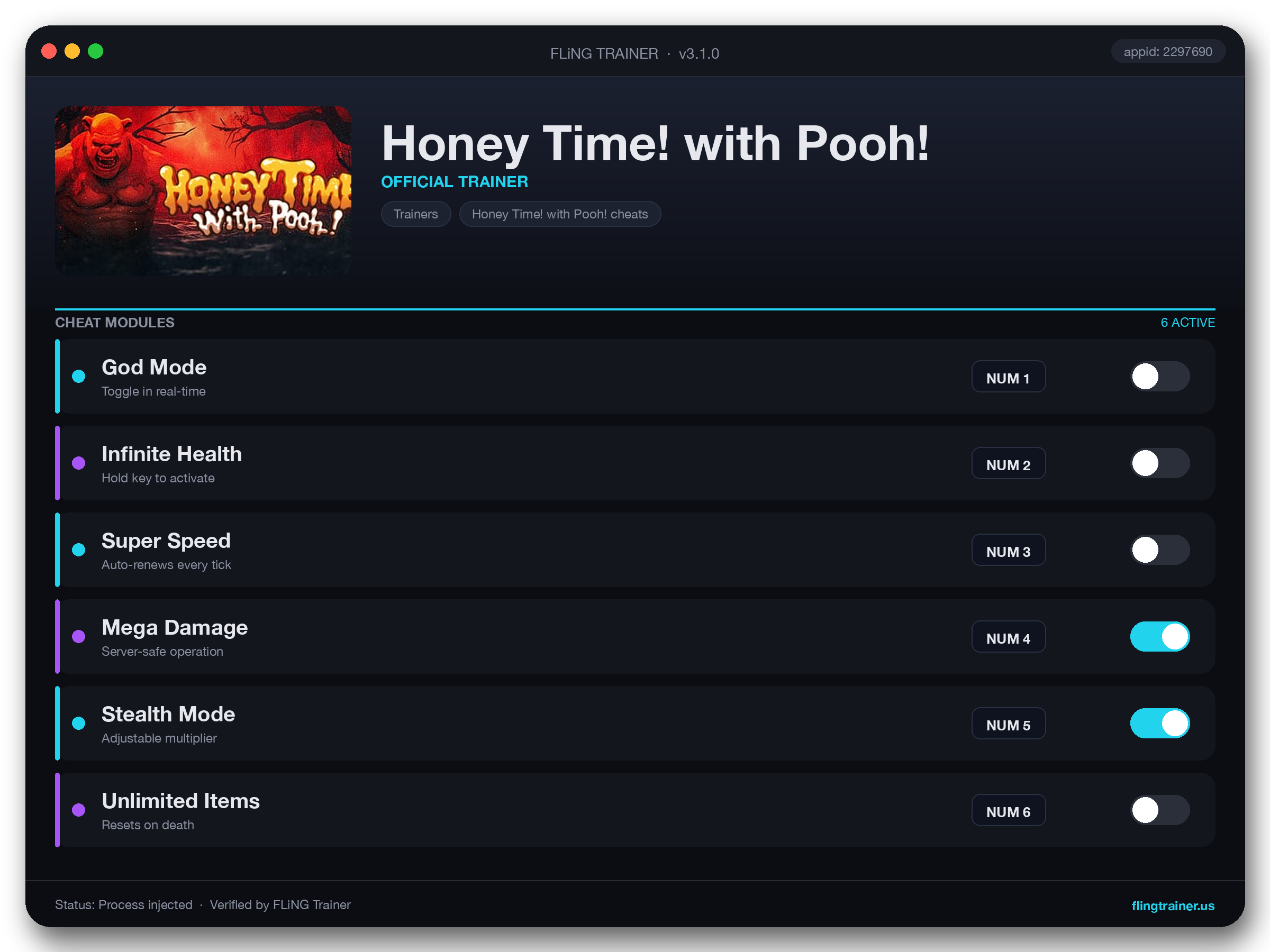 Honey Time! with Pooh! Trainer interface