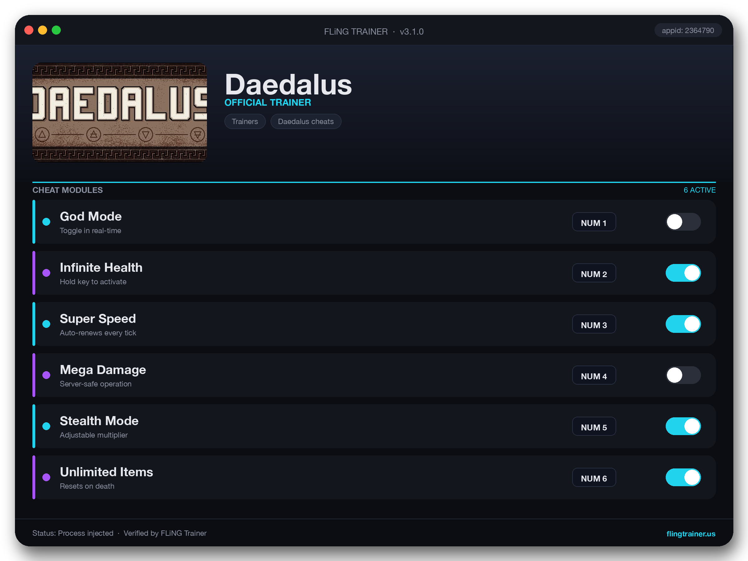 Daedalus Trainer interface