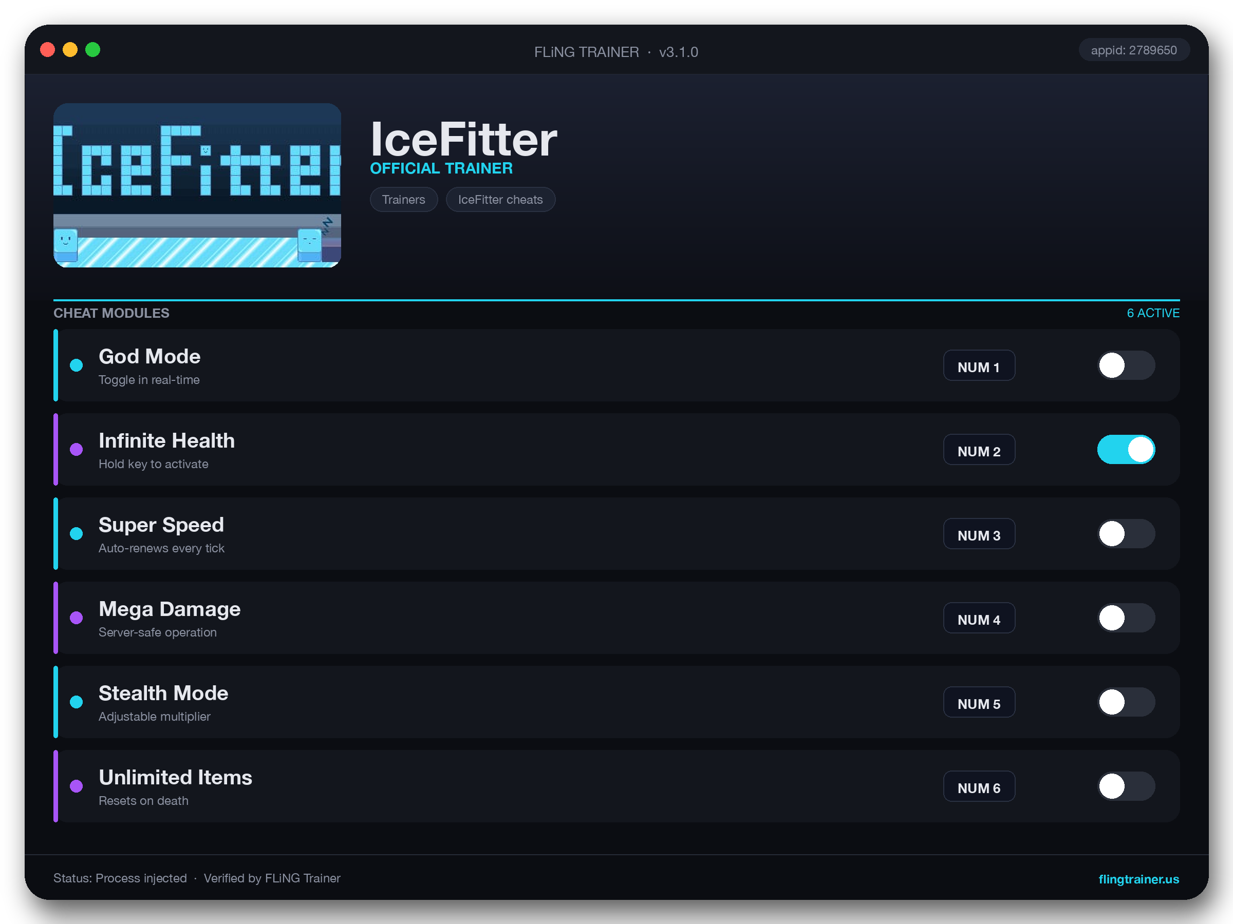 IceFitter Trainer interface