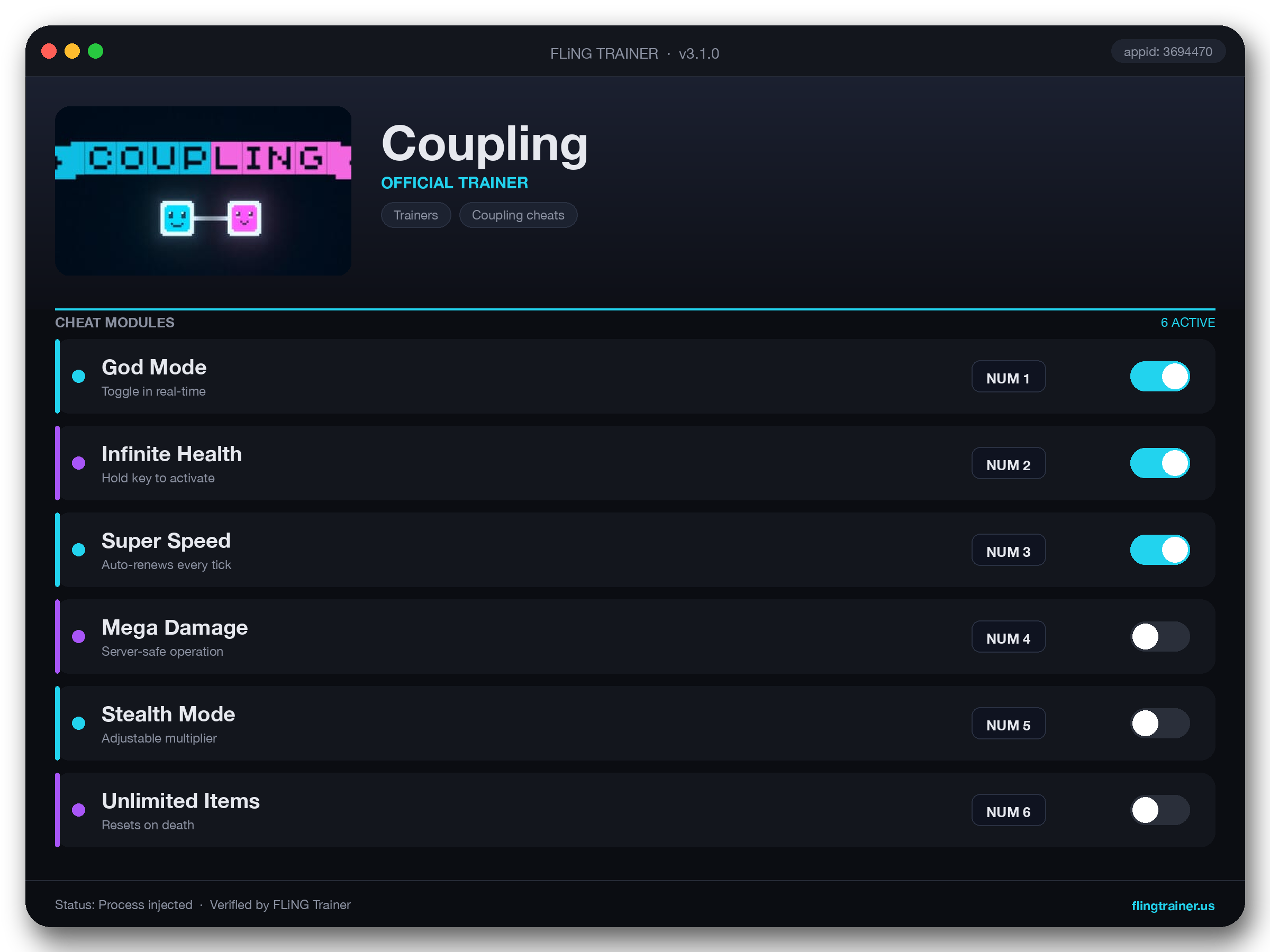 Coupling Trainer interface