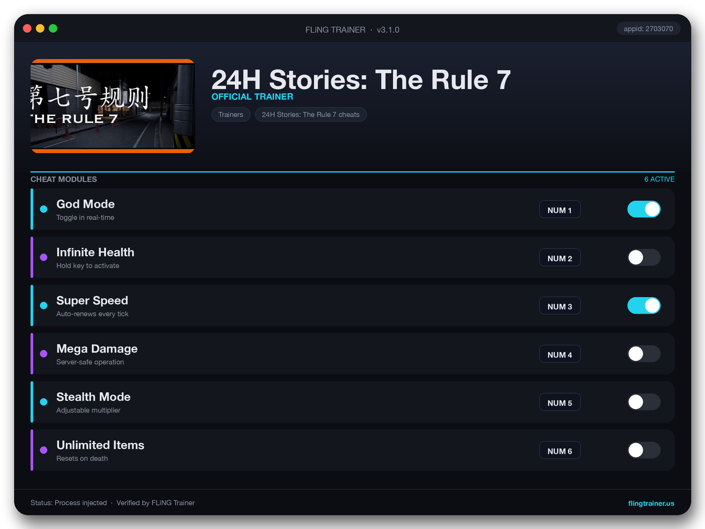 24H Stories: The Rule 7 Trainer interface