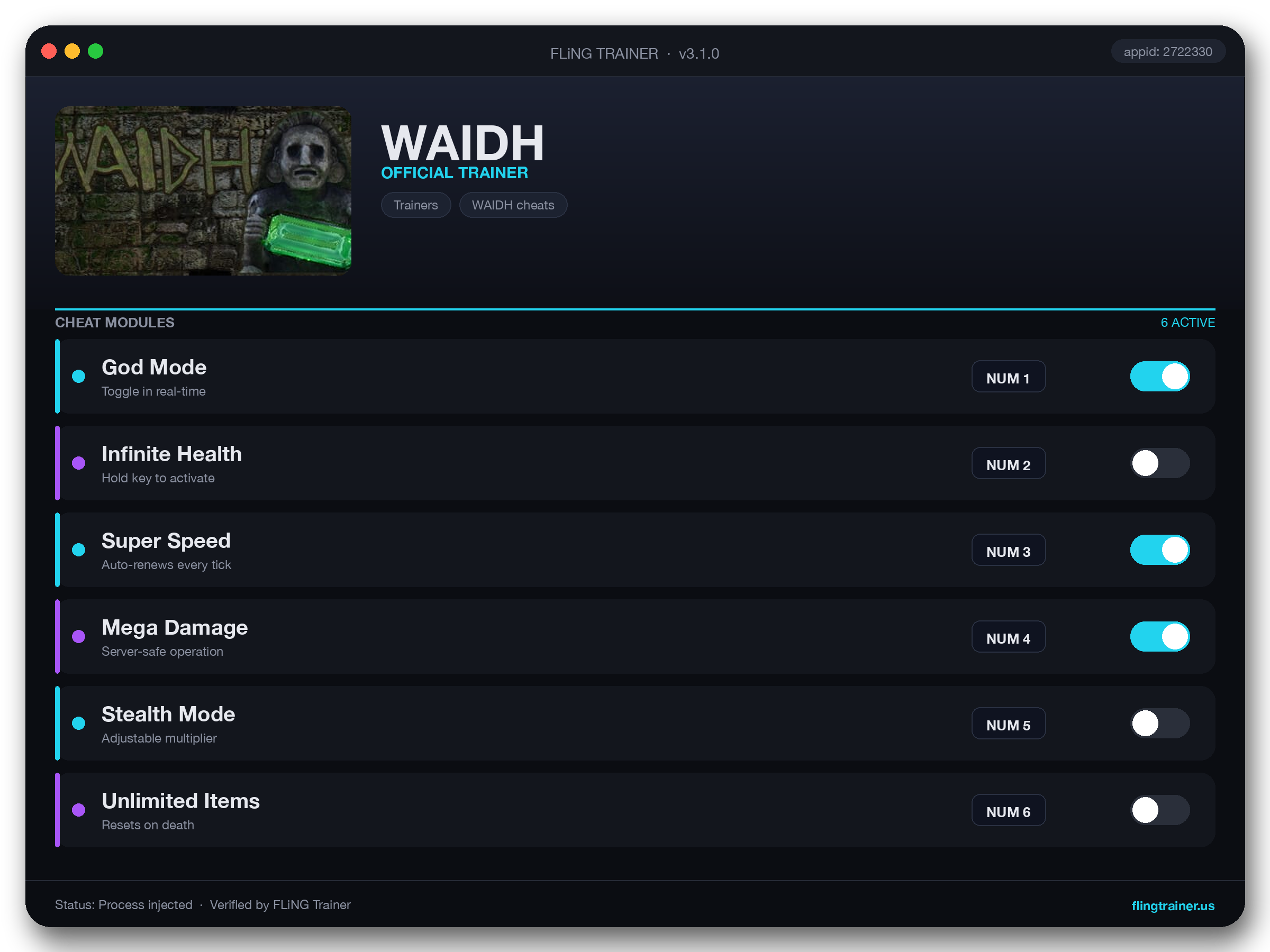WAIDH Trainer interface