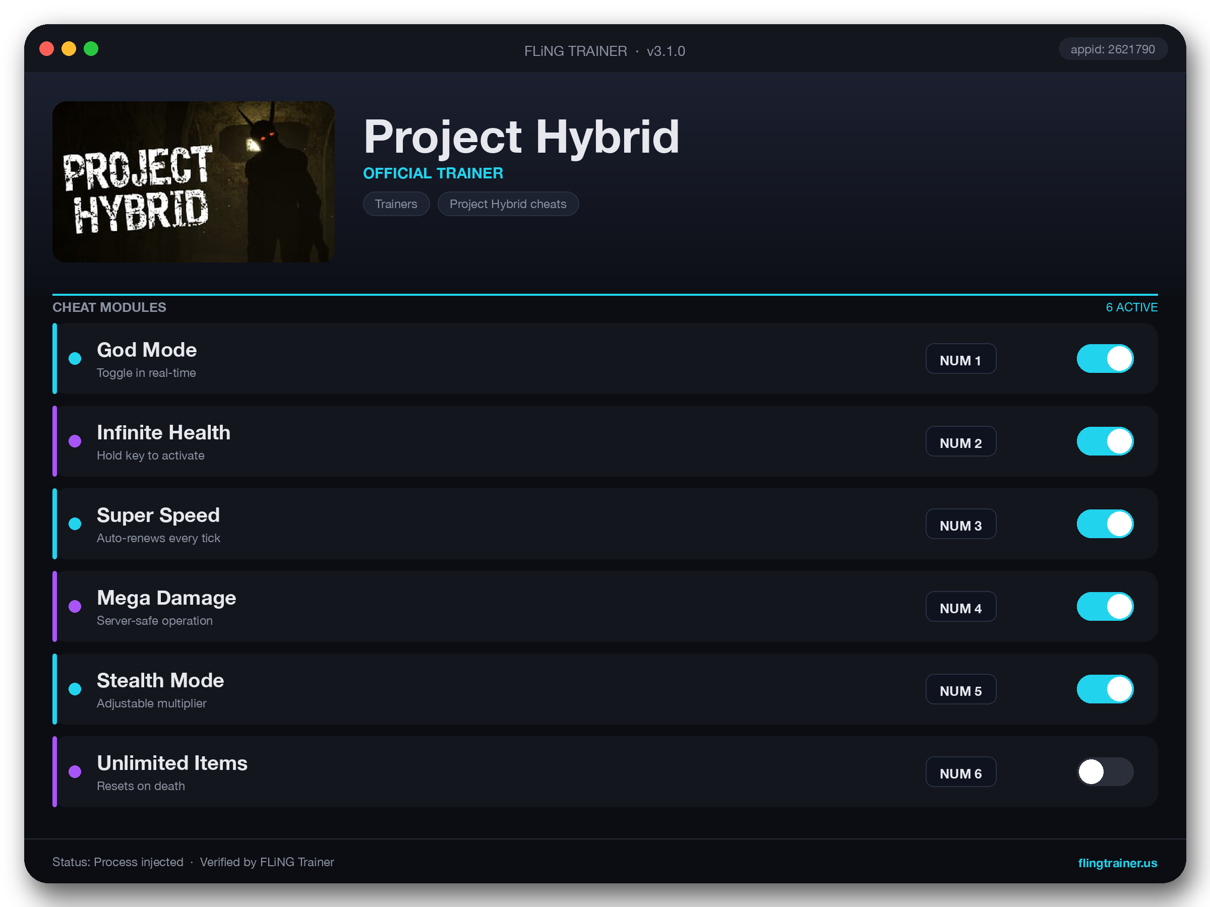 Project Hybrid Trainer interface