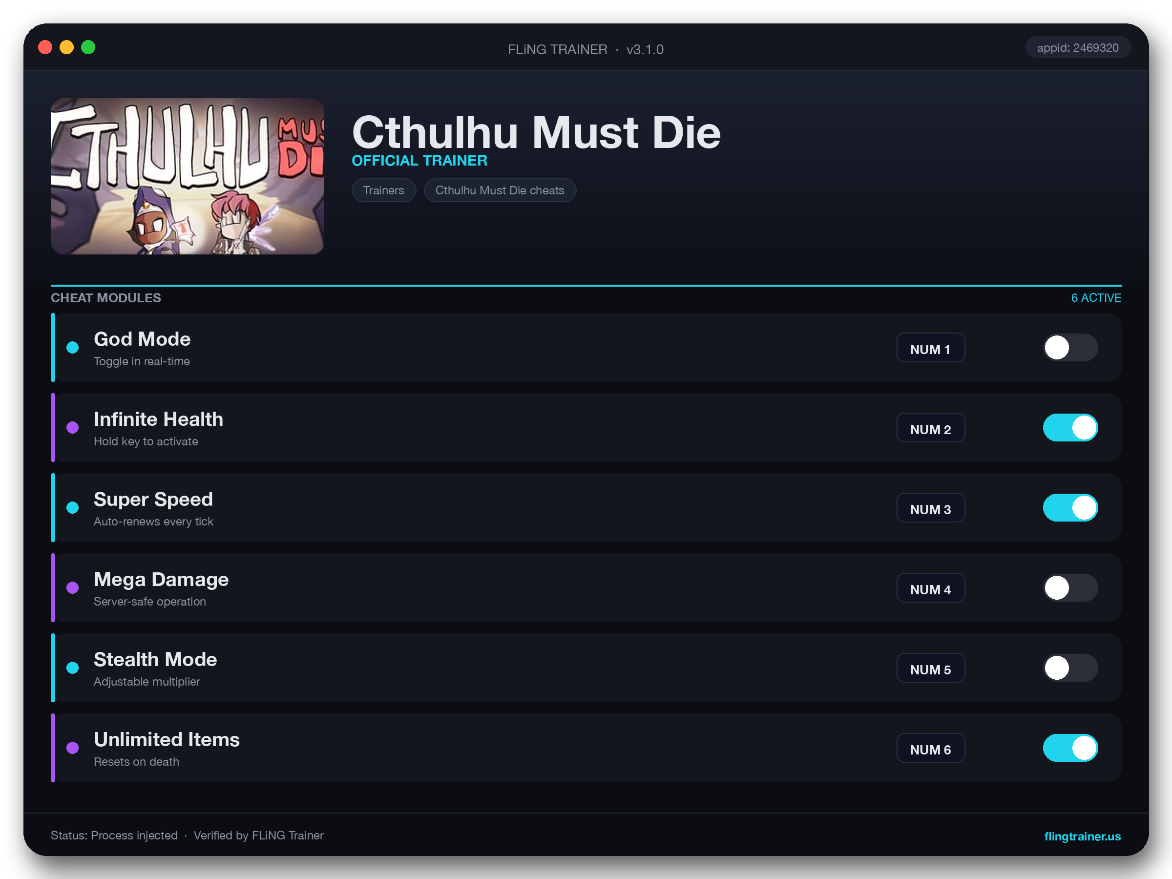 Cthulhu Must Die Trainer interface