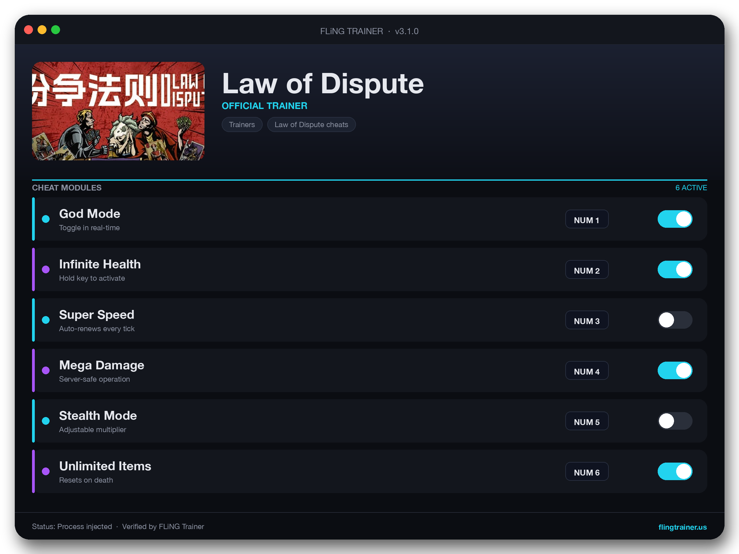 Law of Dispute Trainer interface