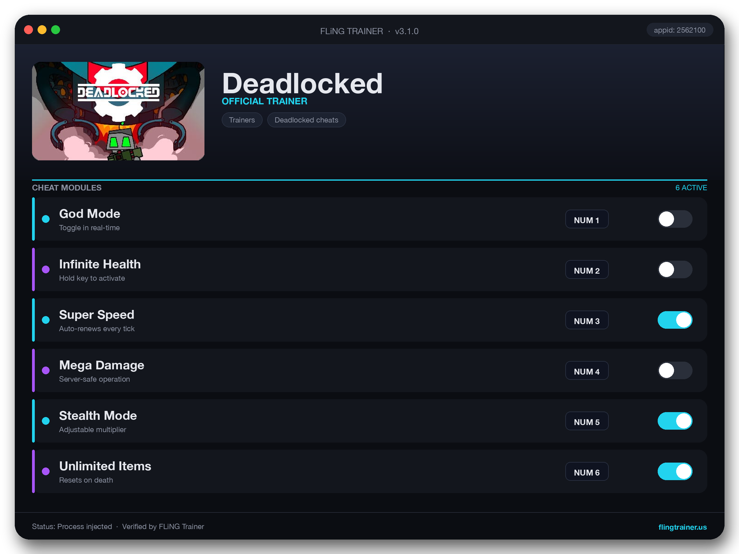 Deadlocked Trainer interface