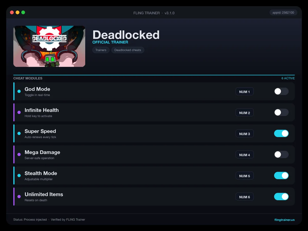 Deadlocked Trainer interface