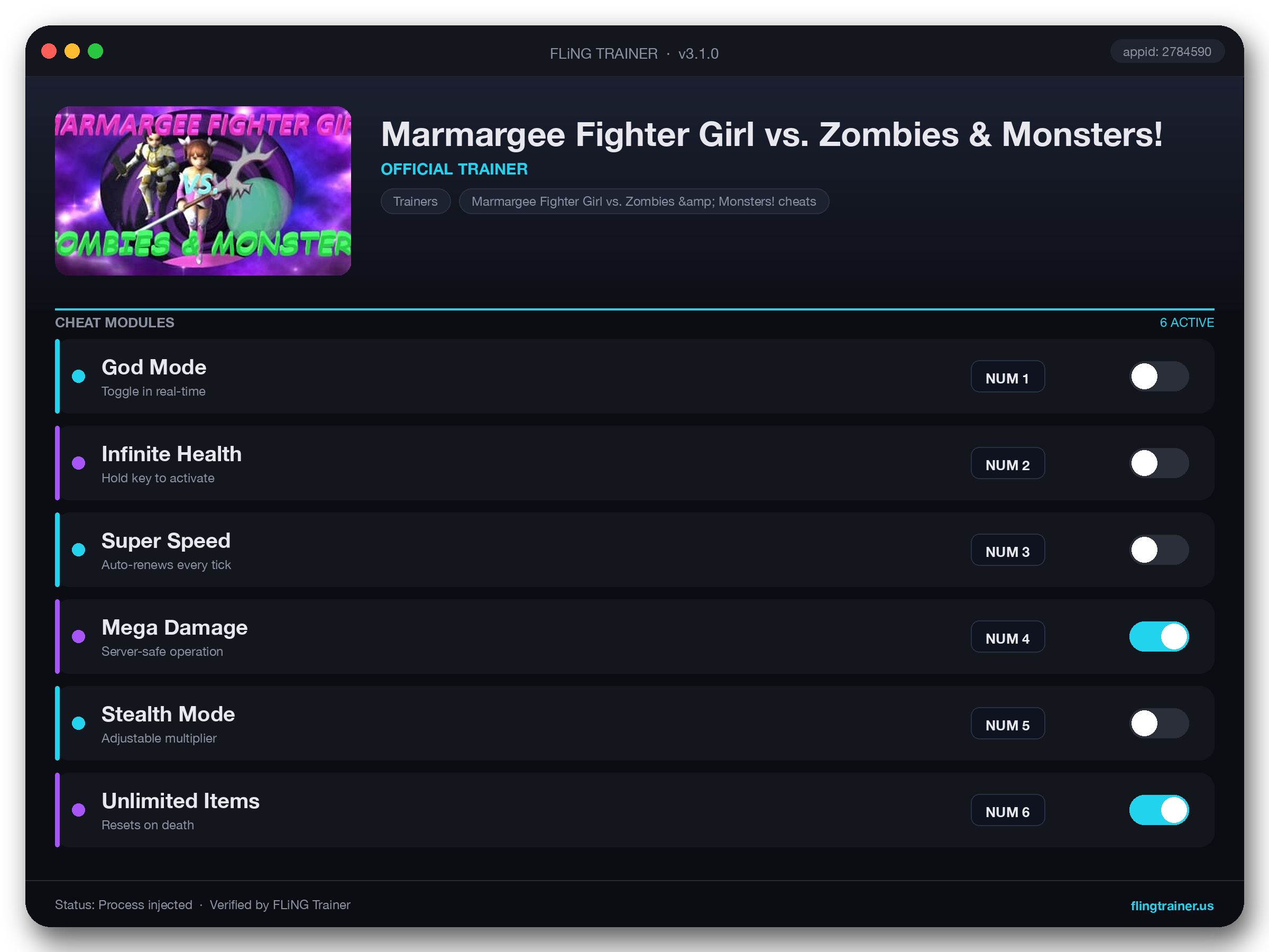 Marmargee Fighter Girl vs. Zombies & Monsters! Trainer interface